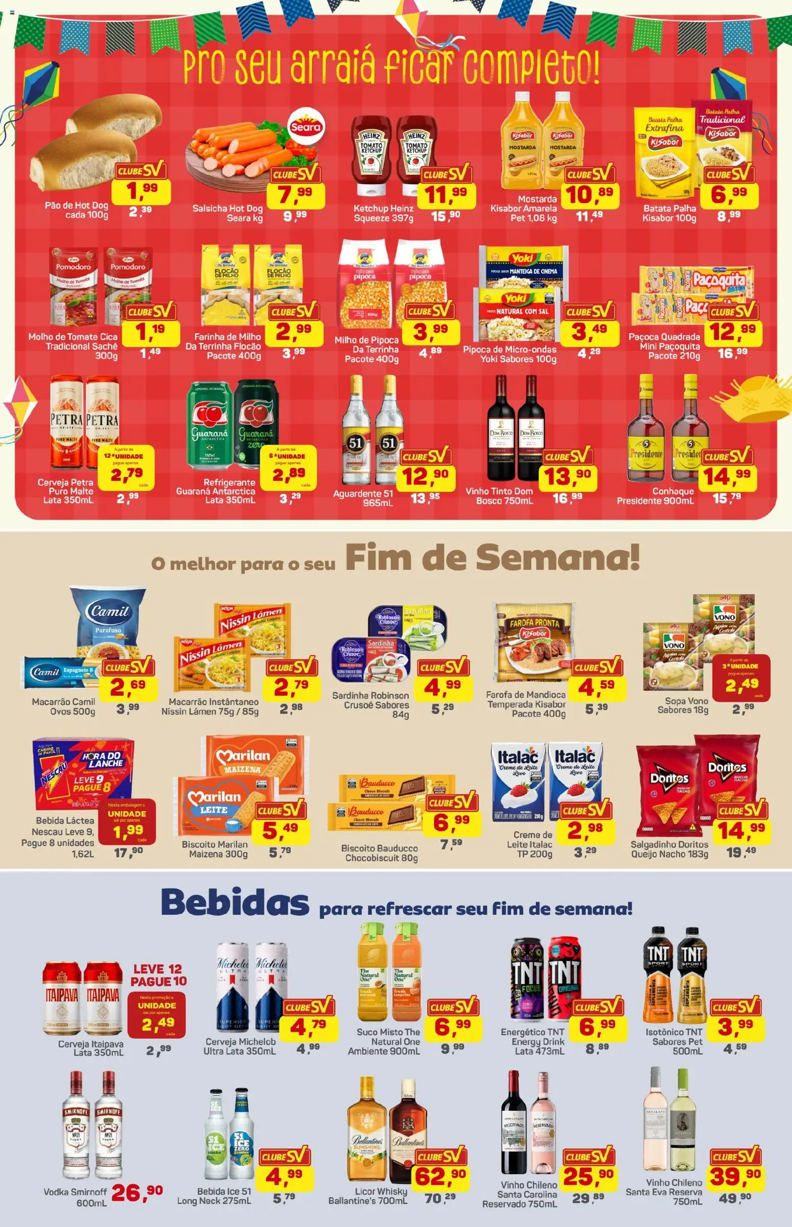Supermercados São Vicente Folheto - válido de 05.06.2026 | Página: 3 | Produtos: Energético, Queijo, Ketchup, Sardinha