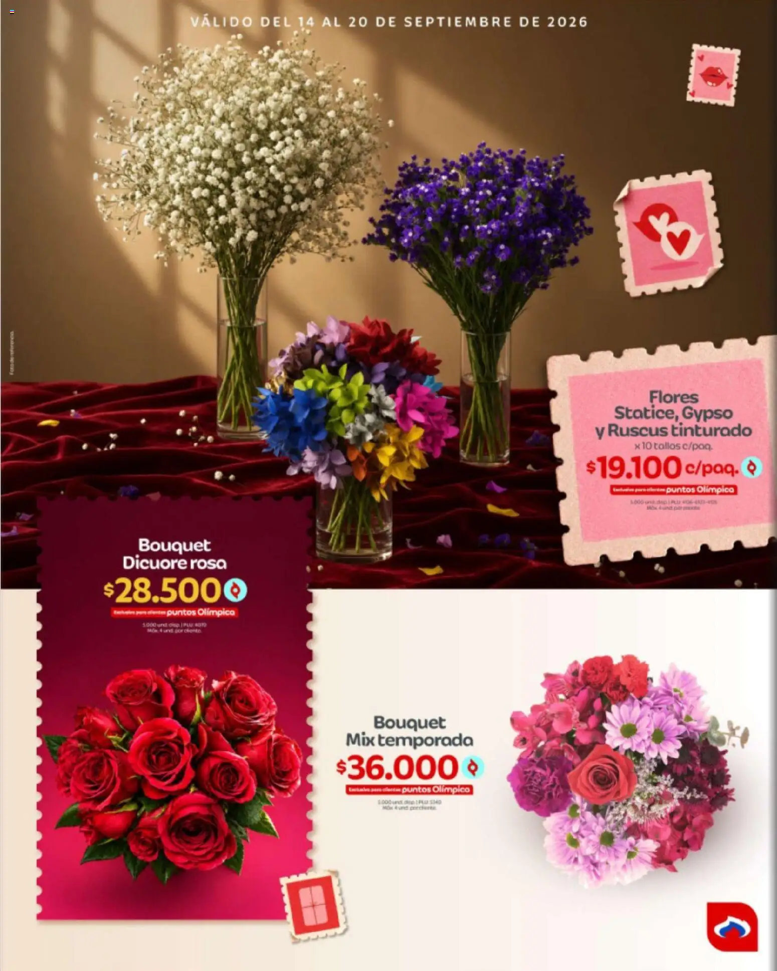 Olímpica revista - valida desde el 14/09/2026 | Página: 10 | Productos: Flores, Pan