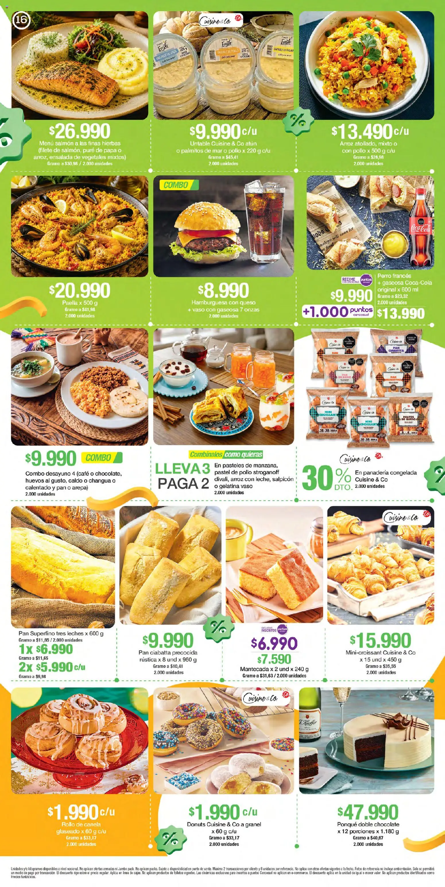 Jumbo revista - valida desde el 24/09/2026 | Página: 16 | Productos: Vaso, Pasteles, Palmitos, Hamburguesa