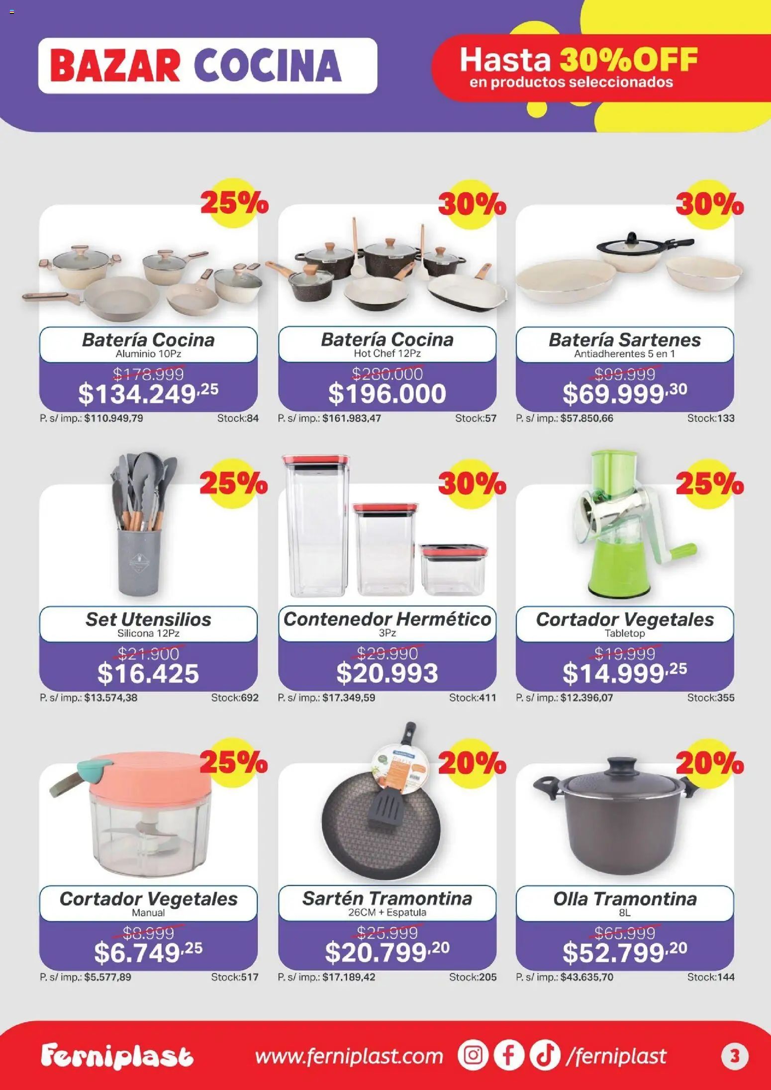 Ferniplast catálogo │ válido desde el 16.04.2026 | Página: 3 | Productos: Cortador, Cocina, Sartén, Espatula