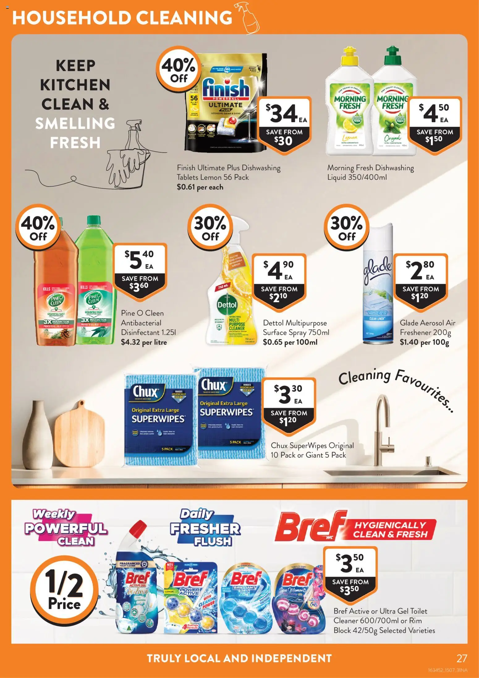 Foodworks catalogue - valid from 15/07/2026 | Page: 27 | Products: Toilet, Linen, Lemon, Multipurpose