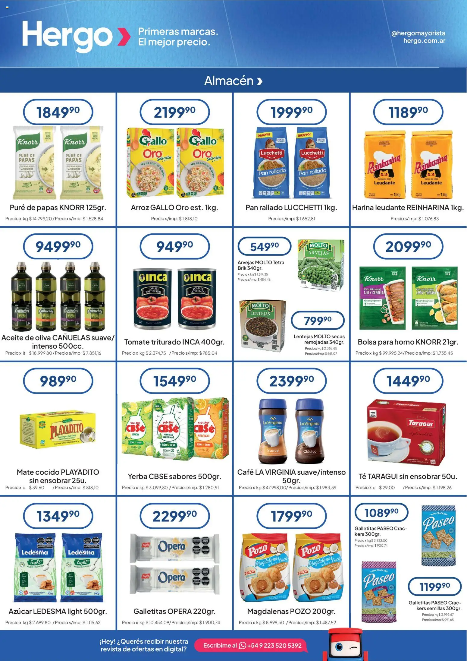 Hergo catálogo │ válido desde el 16/09/2026 | Página: 3 | Productos: Coco, Azucar, Yerba, Tomate