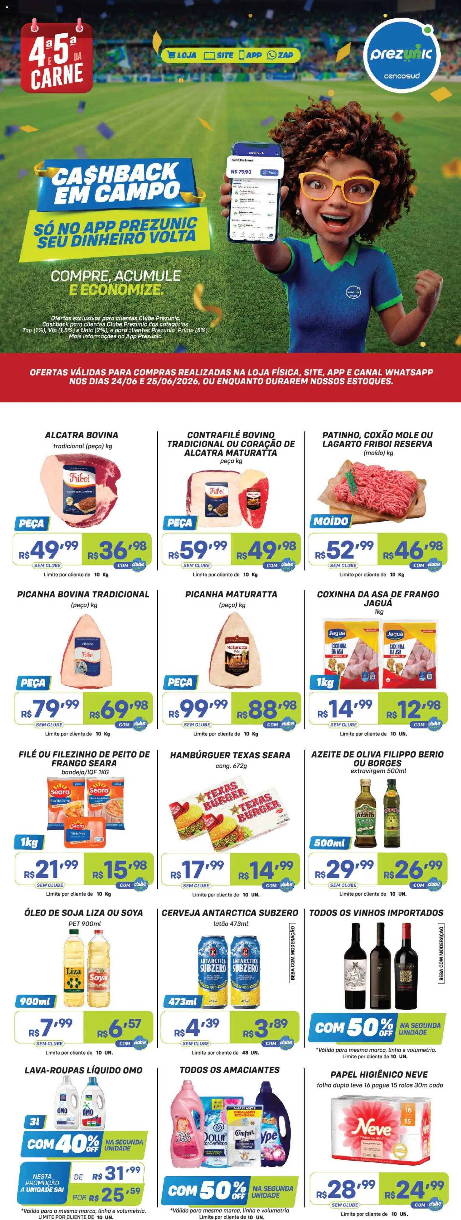 Prezunic Folheto - válido de 24/06/2026 | Página: 1 | Produtos: Óleo, Frango, Amaciante, Soja