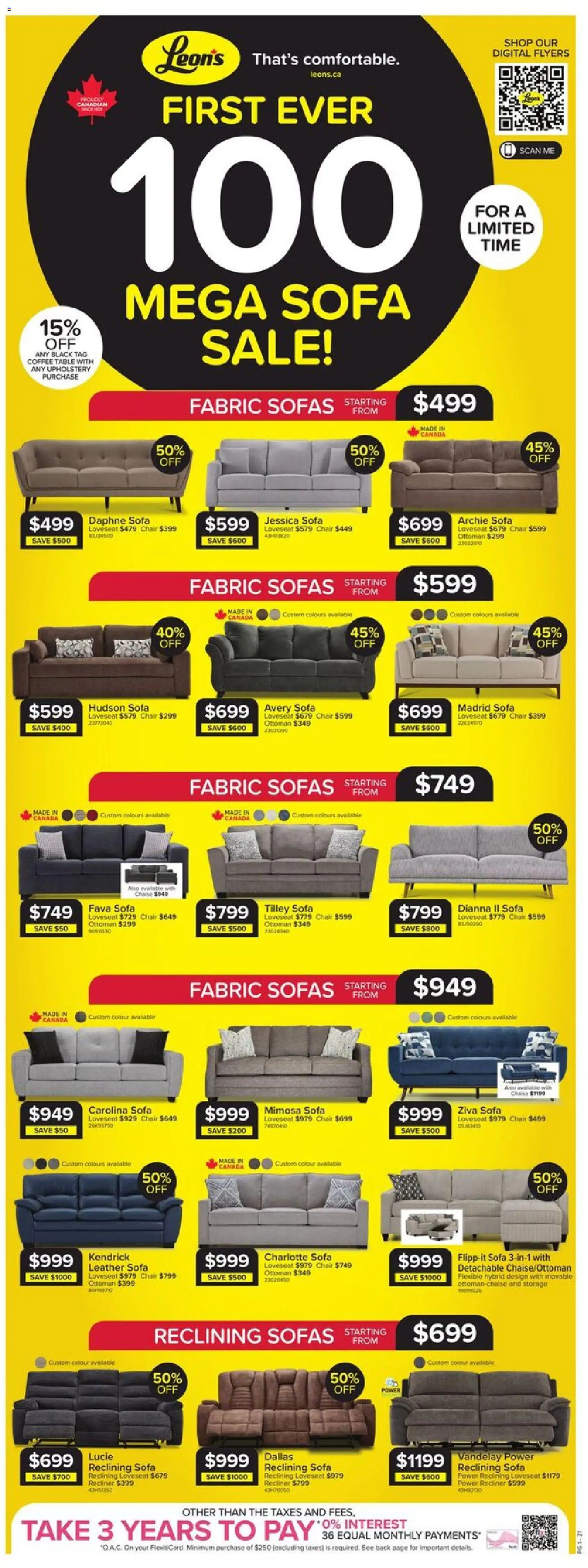 Leon's flyer valid from 11.06.2026 | Page: 1 | Products: Sofa, Coffee table, Chair, Coffee