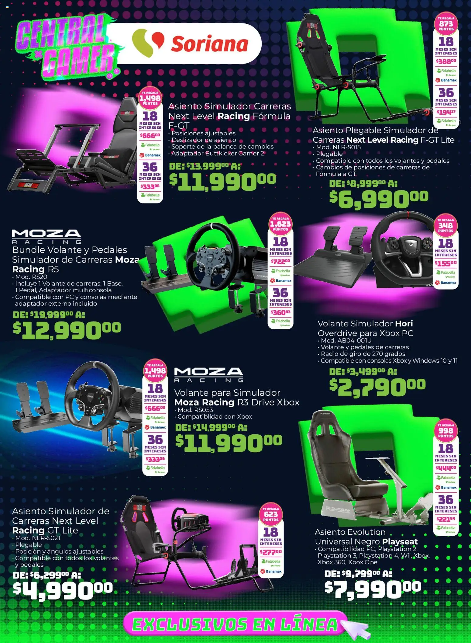Nuevas ofertas de Soriana válidas en toda la República Mexicana desde el 31/07/2026. ¡Encuentra las mejores ofertas en Soriana Duplicate of Central Gamer Exclusivo en línea! | Página: 4 | Productos: Radio, Playstation, Adaptador, Xbox