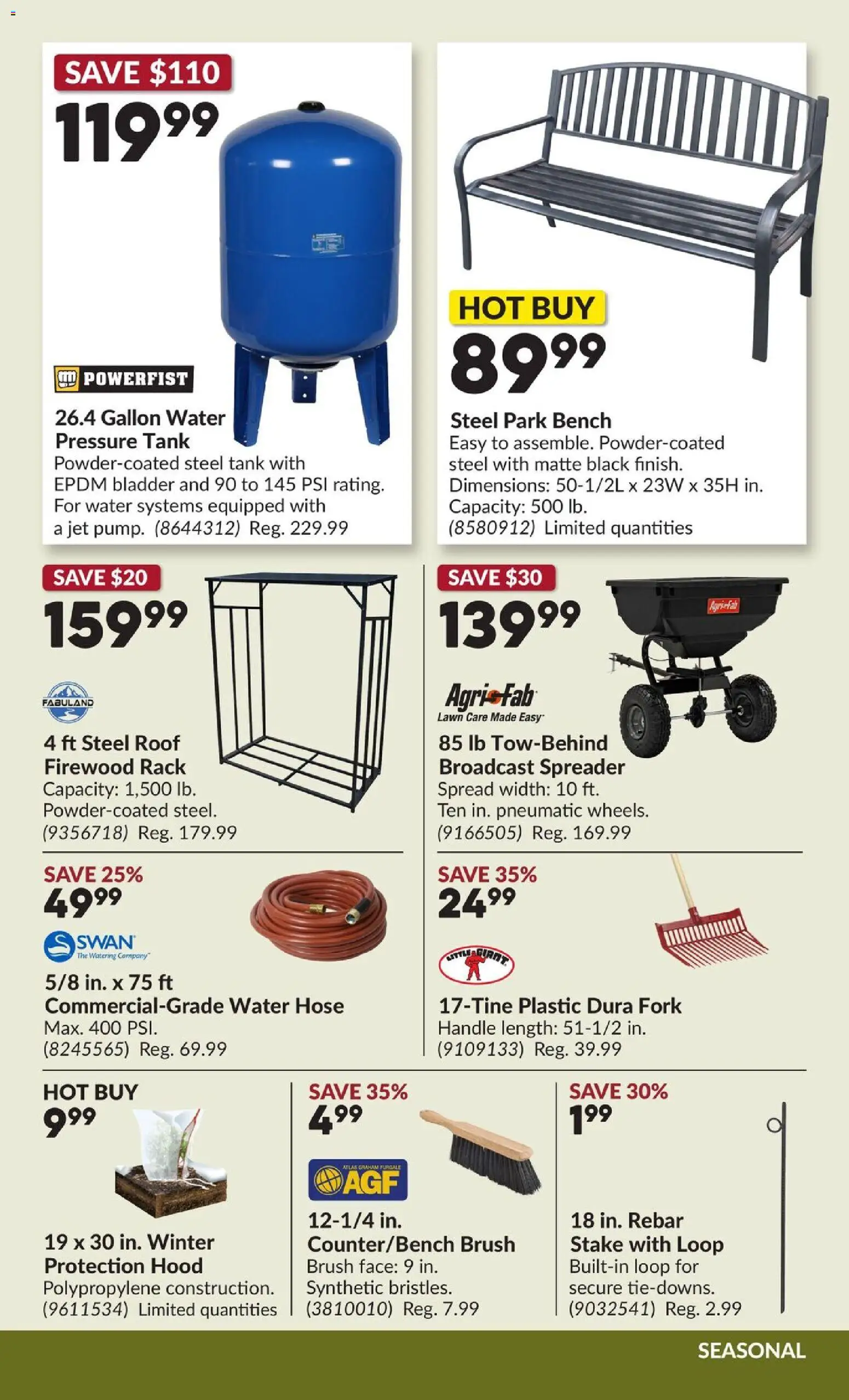 Princess Auto flyer valid from Oct 6, 2026 | Page: 19 | Products: Water, Brush, Spread, Firewood