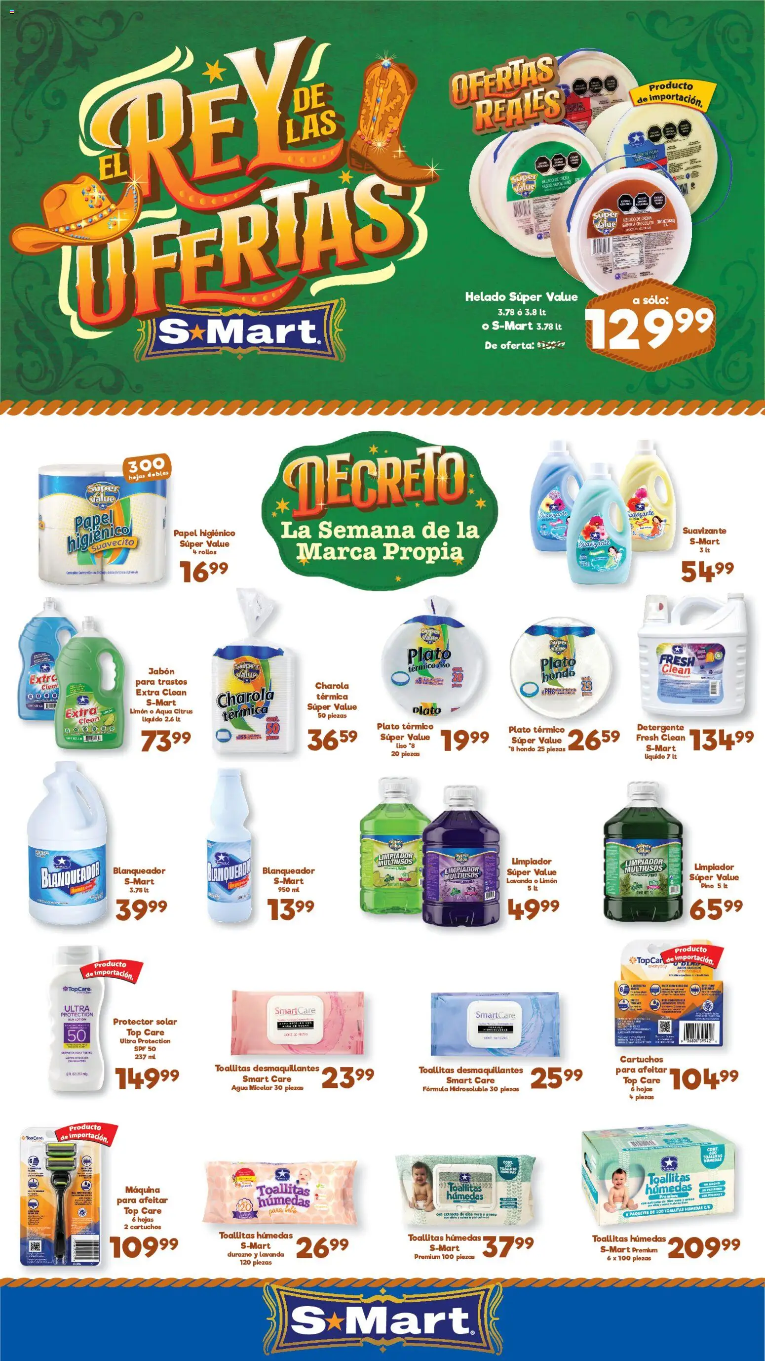 Nuevas ofertas de S-Mart válidas en toda la República Mexicana desde el 26/06/2026. ¡Encuentra las mejores ofertas en S-Mart folleto Ofertas de feria Nuevo Laredo! | Página: 1 | Productos: Limón, Helado, Papel higiénico, Agua micelar