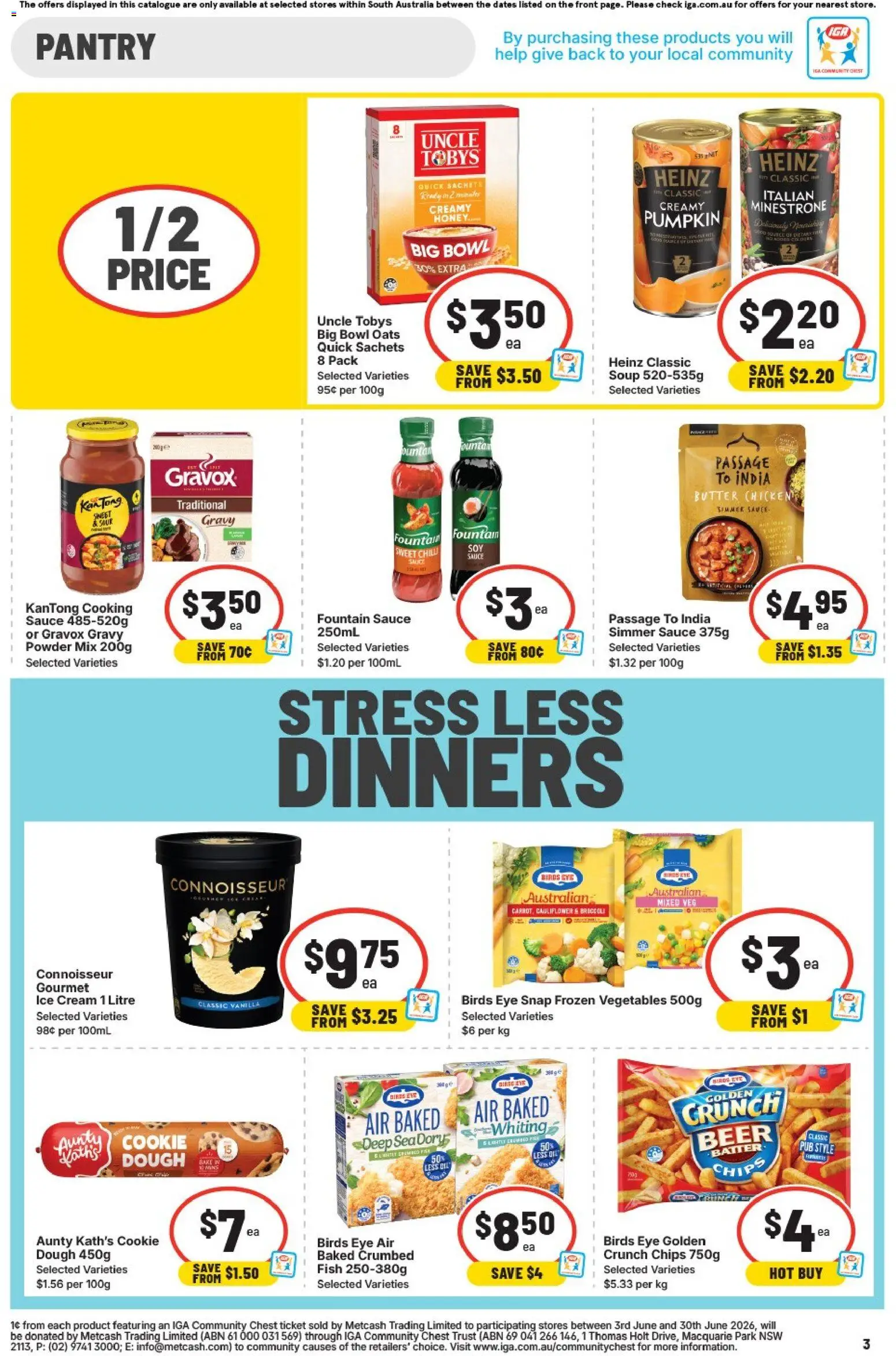IGA catalogue - valid from 17.06.2026 | Page: 3 | Products: Powder, Chicken, Sauce, Pumpkin