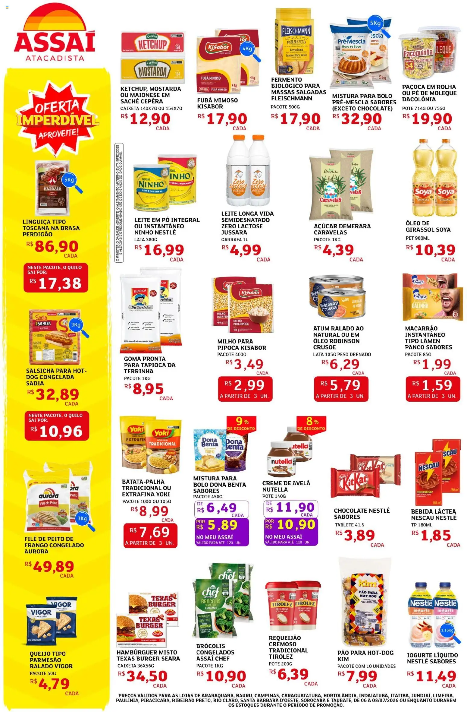 Assaí Atacadista Folheto - válido de 06/07/2026 | Página: 2 | Produtos: Coco, Aipim, Chocolate, Mistura para bolo