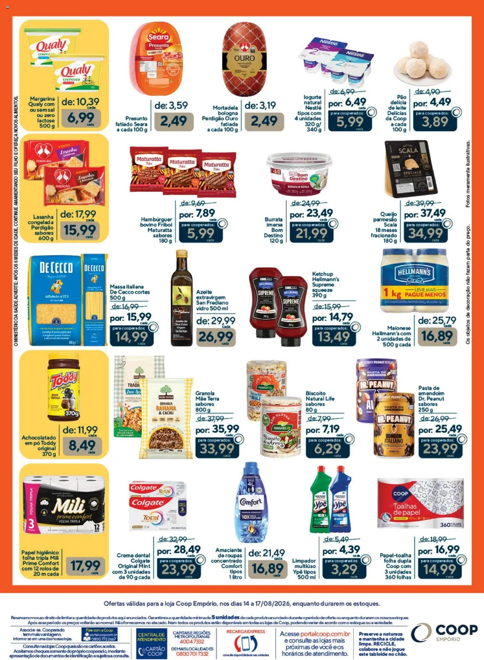 Coop Folheto - válido de 14/08/2026 | Página: 2 | Produtos: Sal, Creme dental, Maionese, Azeite