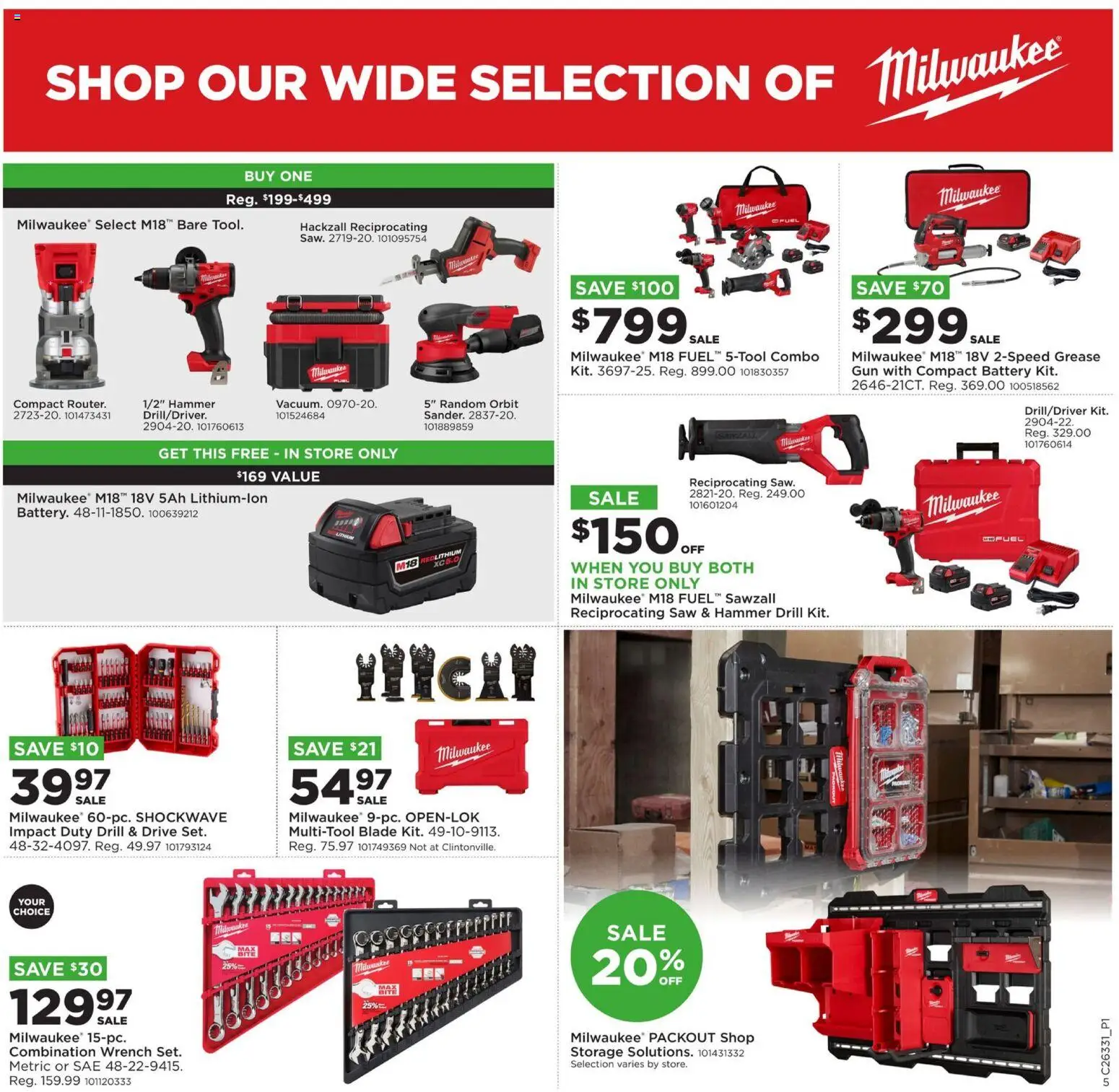 Mills Fleet Farm Weekly Ad - valid from 08/10/2026 | Page: 8 | Products: Saw, Wrench, Reciprocating Saw, Gun