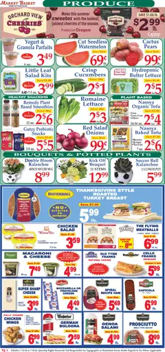 Preview of Market Basket weekly ads valid from 07/12/2026 | Page: 2 | Products: Lettuce, Basket, Beef, Salad