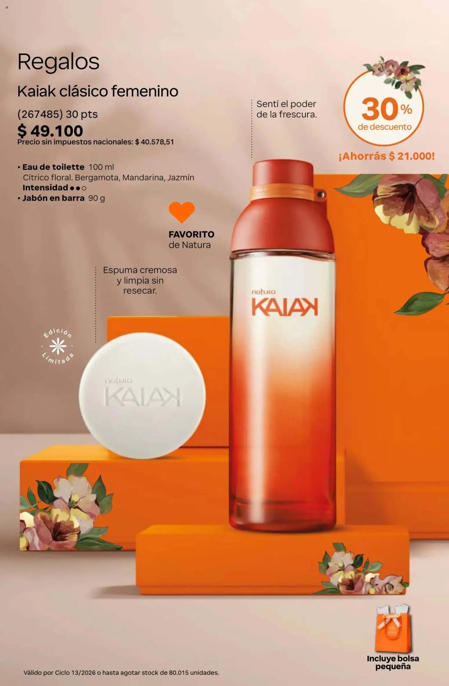 Catálogo Natura Ciclo 13 │ válido desde el 02/09/2026 | Página: 11 | Productos: Bolsa, Eau de toilette, Jabón, Espuma