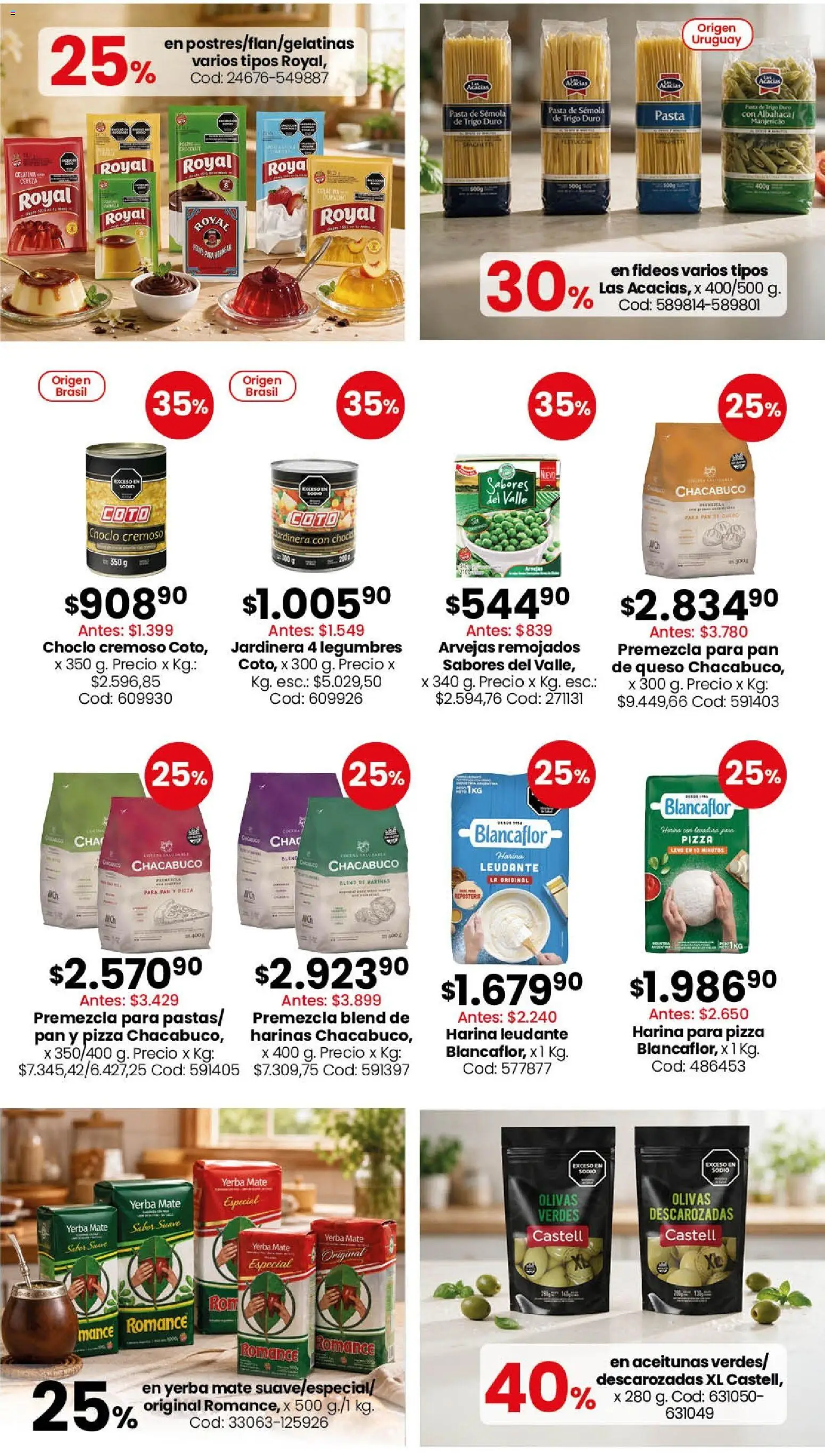 Coto - Almacén y bebidas │ válido desde el 24/08/2026 | Página: 3 | Productos: Yerba, Arvejas, Pan, Pasta