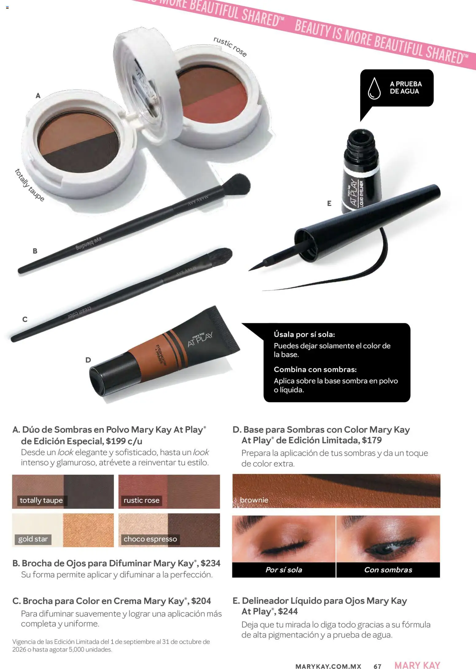 Nuevas ofertas de Mary Kay válidas en toda la República Mexicana desde el 01/09/2026. ¡Encuentra las mejores ofertas en Mary Kay catálogo! | Página: 67 | Productos: Crema, Agua, Polvo, Delineador