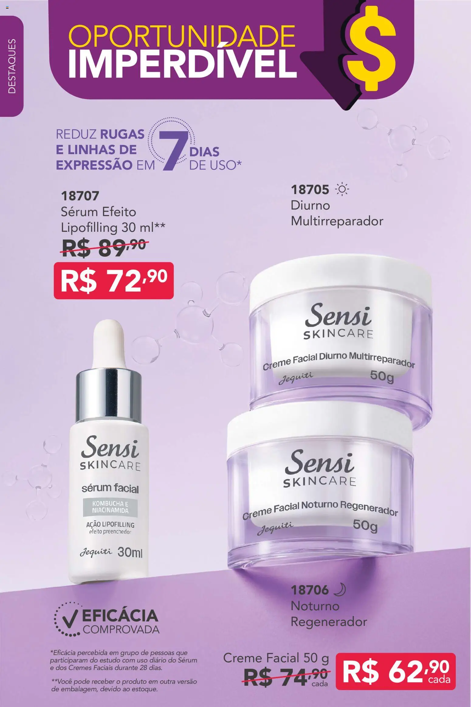 Jequiti Folheto - válido de 14/07/2026 | Página: 6 | Produtos: Sérum, Creme