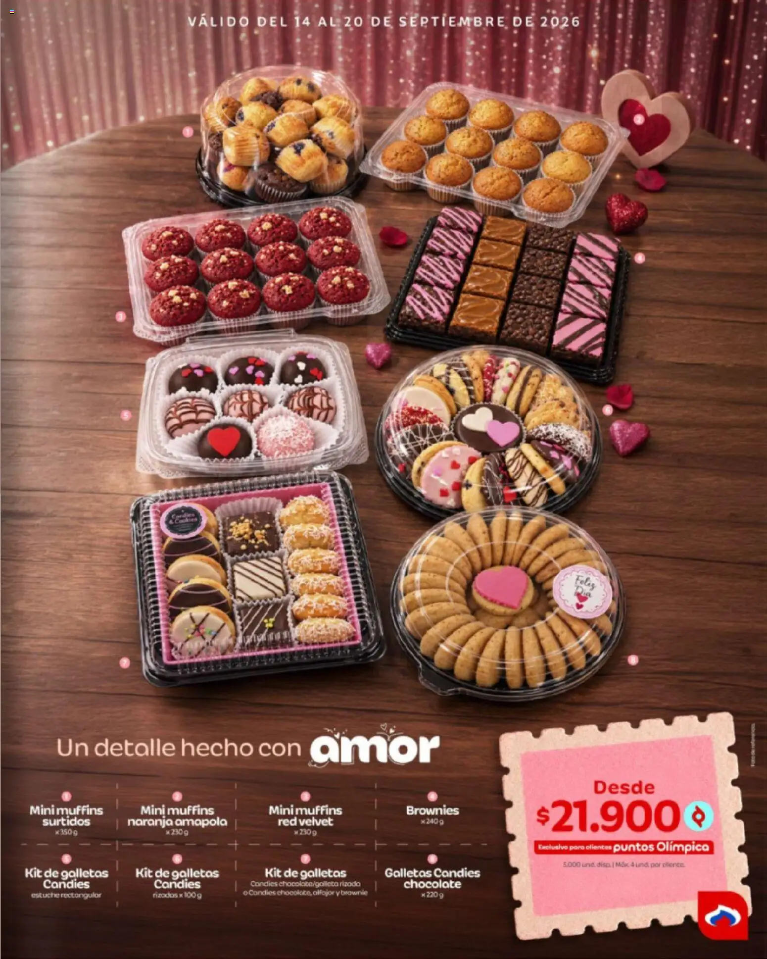 Olímpica revista - valida desde el 14/09/2026 | Página: 3 | Productos: Galletas, Muffins, Amapola, Brownies