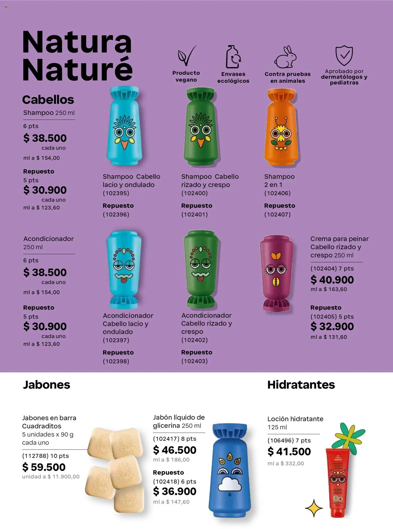 Natura revista - valida desde el 01/07/2026 | Página: 162 | Productos: Jabón líquido, Shampoo, Acondicionador, Jabón