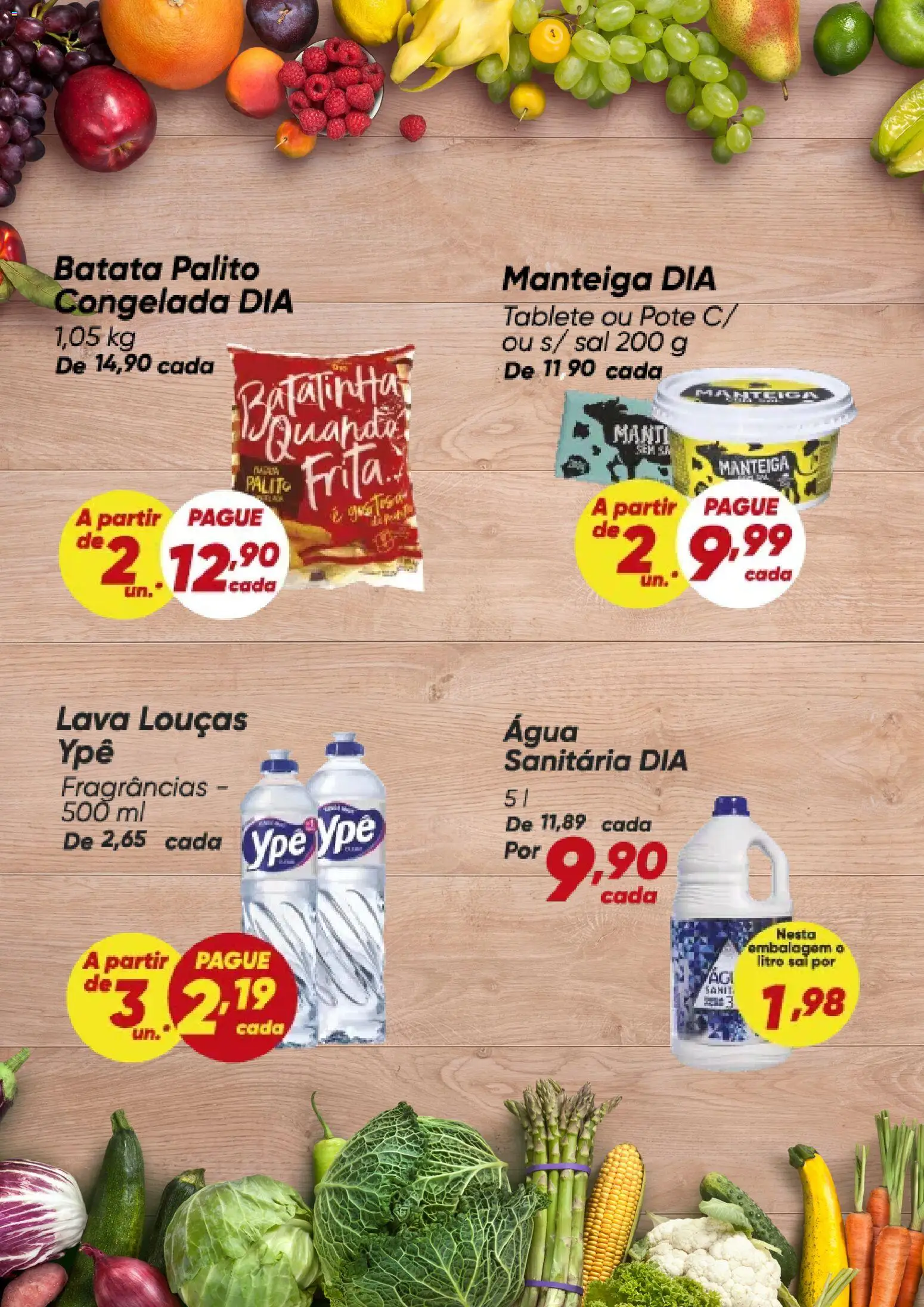 Dia Folheto - válido de 11.05.2026 | Página: 5 | Produtos: Manteiga, Batata, Sal, Água sanitária