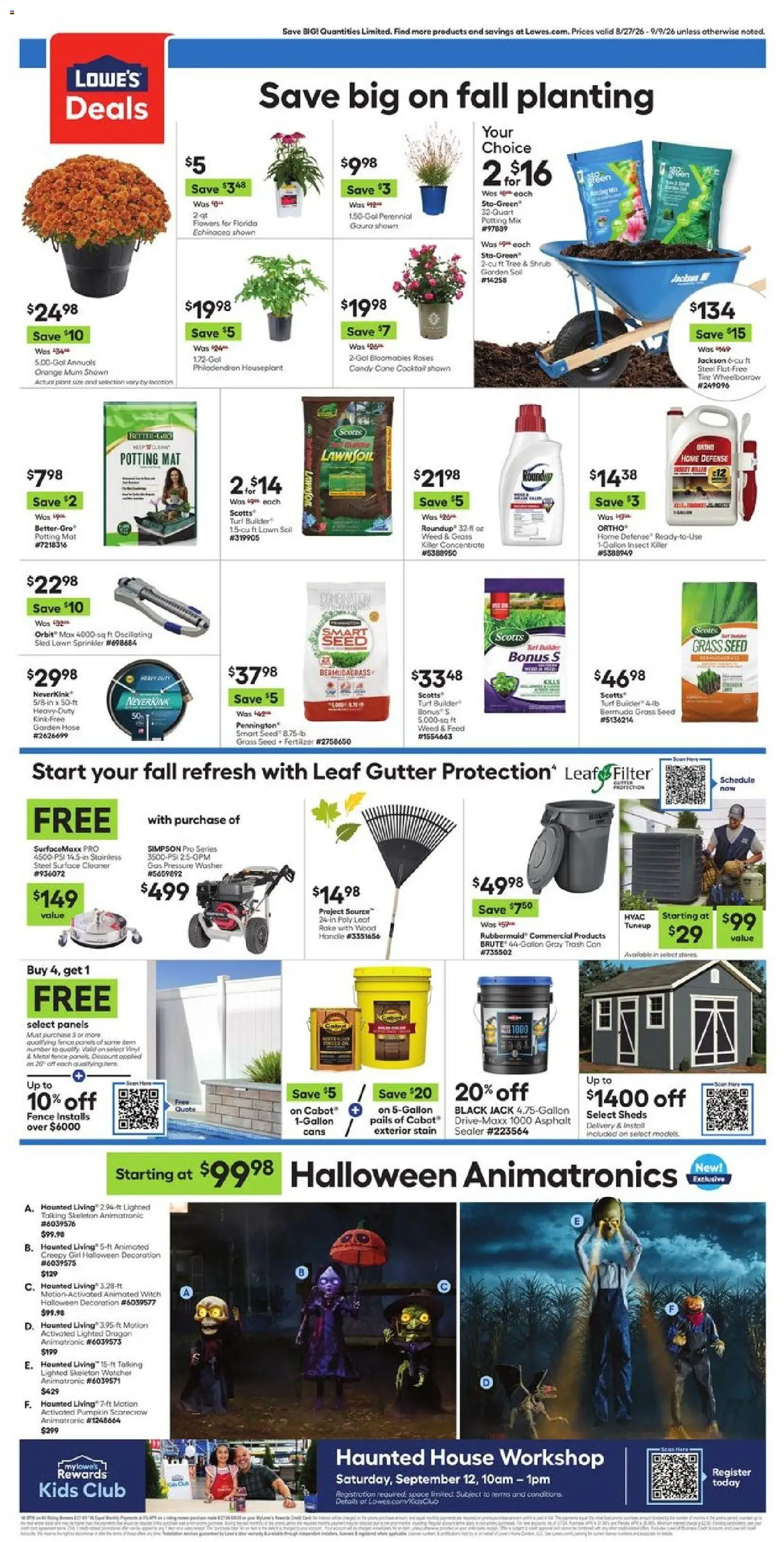 Lowe's Weekly Ad - valid from 08/27/2026 | Page: 2 | Products: Candy, Tire, Fertilizer, Washer