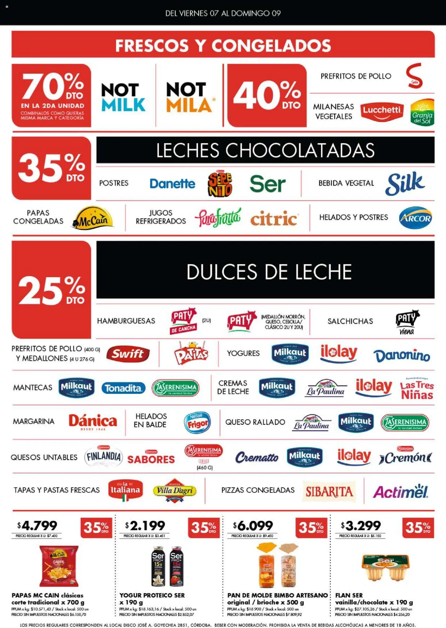 Disco - Ofertas Córdoba │ válido desde el 07/08/2026 | Página: 4 | Productos: Disco, Molde, Yogur proteico, Leche