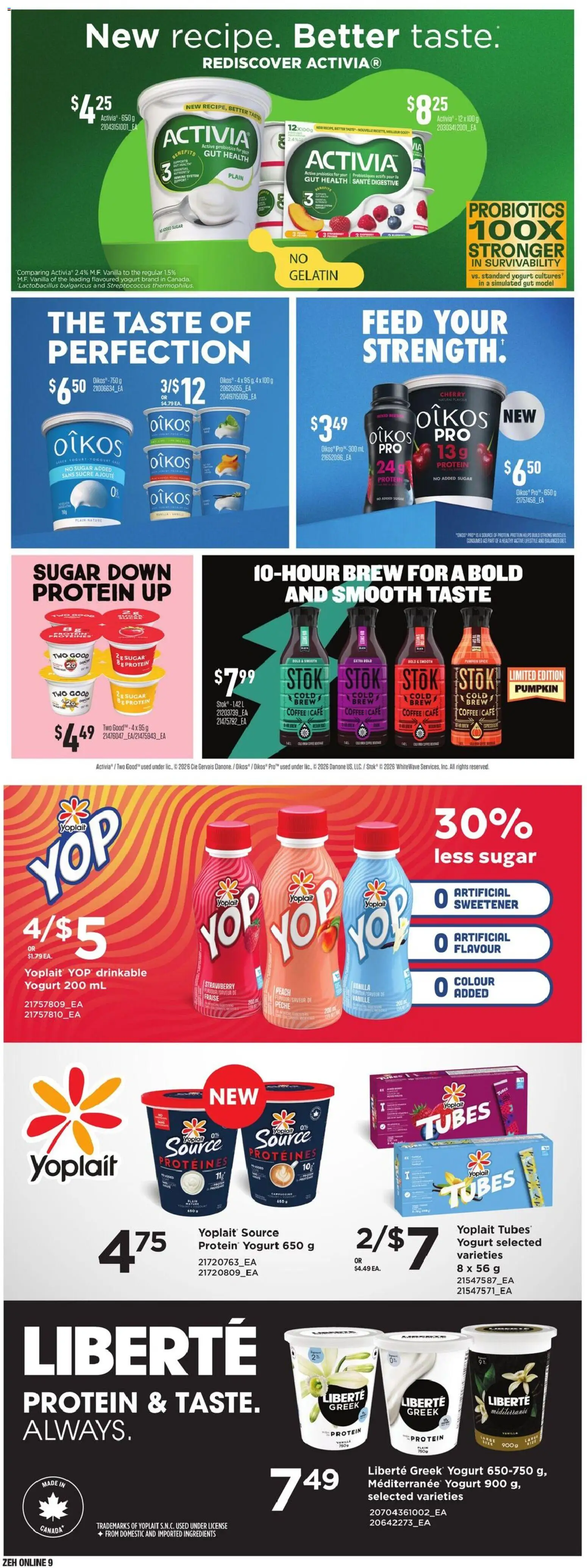 Zehrs flyer valid from Oct 1, 2026 | Page: 17 | Products: Probiotics, Vanilla, Yogurt, Ingredients