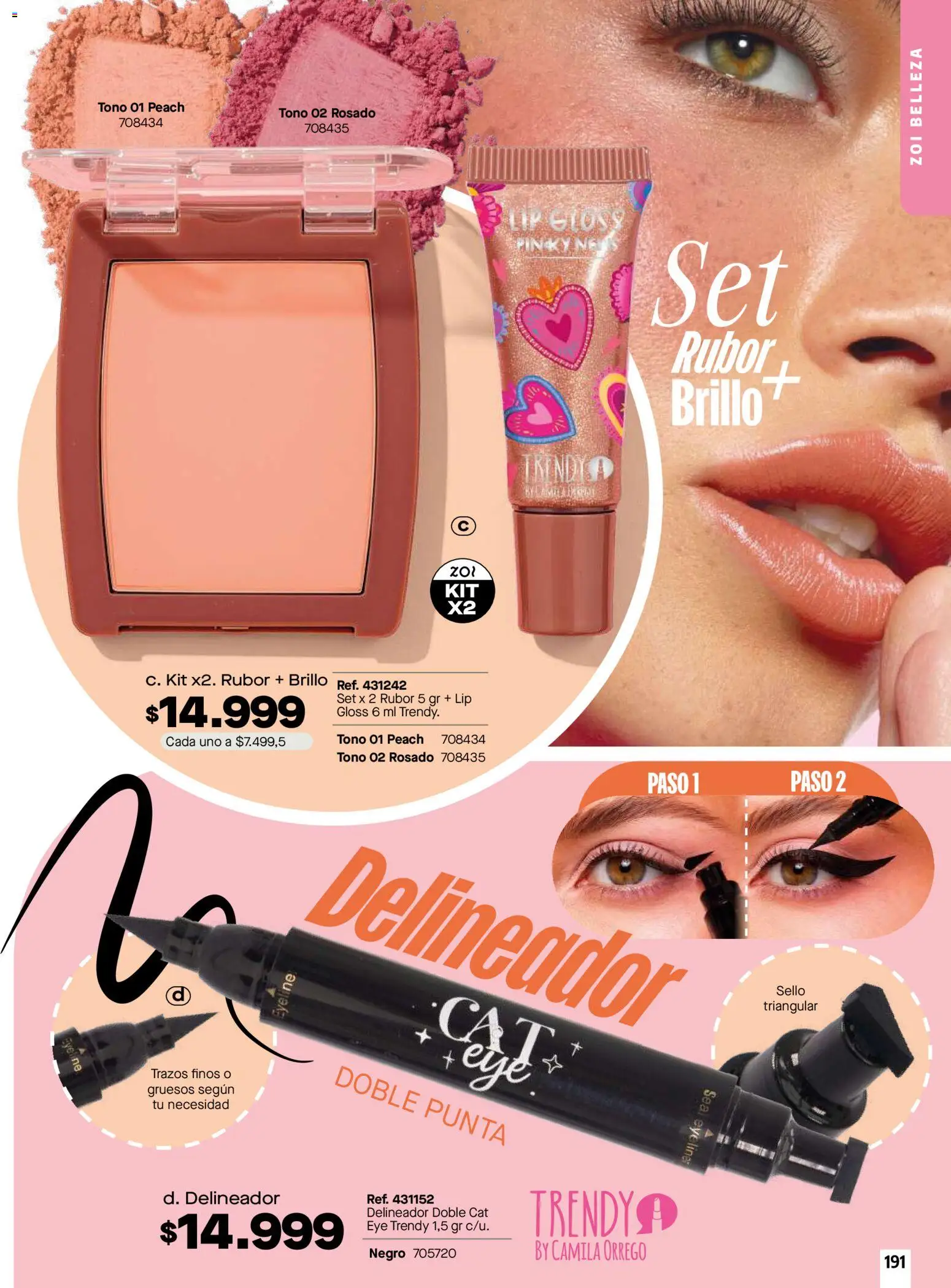 Carmel revista - valida desde el 01.06.2026 | Página: 191 | Productos: Rubor, Brillo, Delineador