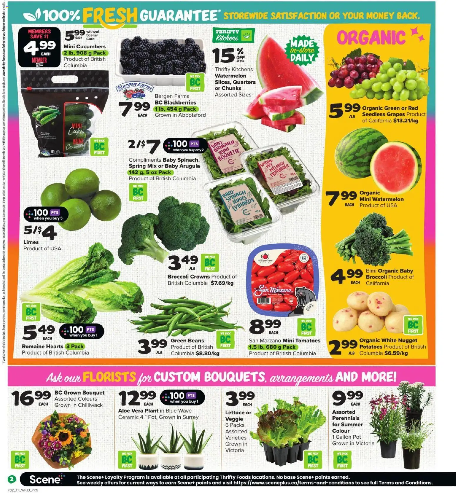 Thrifty Foods flyer valid from Jul 23, 2026 | Page: 3 | Products: Cucumbers, Potatoes, Tomatoes