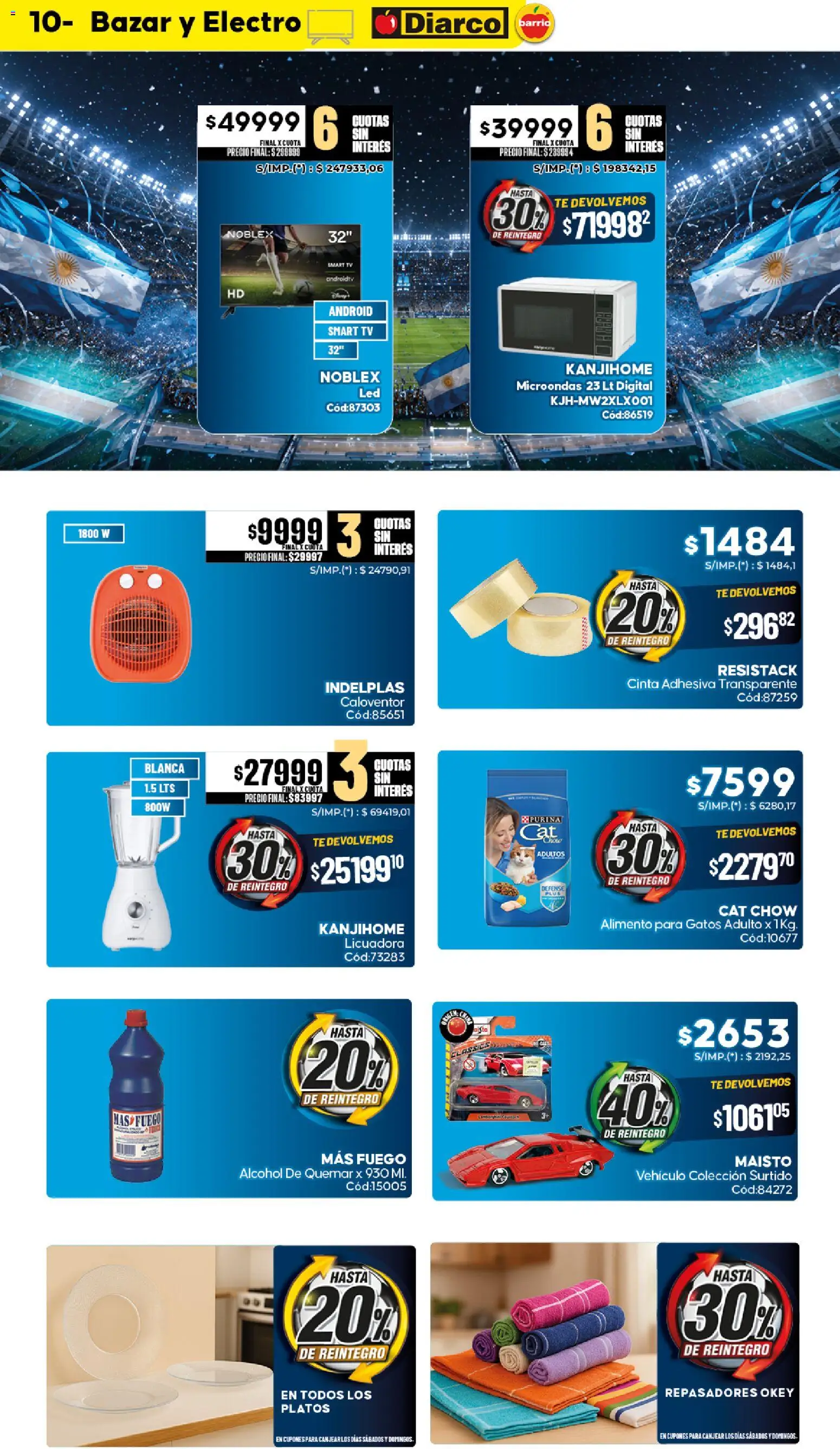 Diarco - Ofertas Diarco Barrio │ válido desde el 15.06.2026 | Página: 10 | Productos: Cinta, Microondas, Licuadora, Té