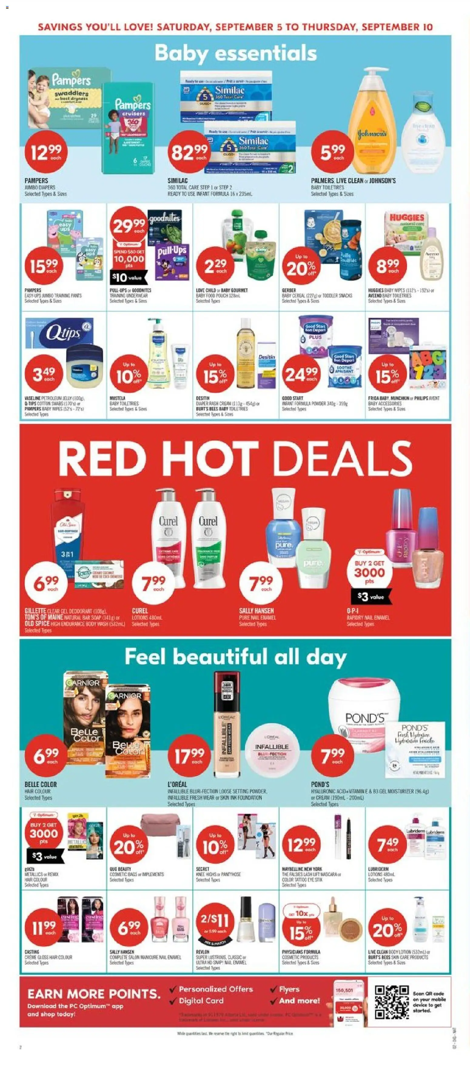 Shoppers flyer valid from Sep 5, 2026 | Page: 9 | Products: Powder, Soap, Pants, Underwear