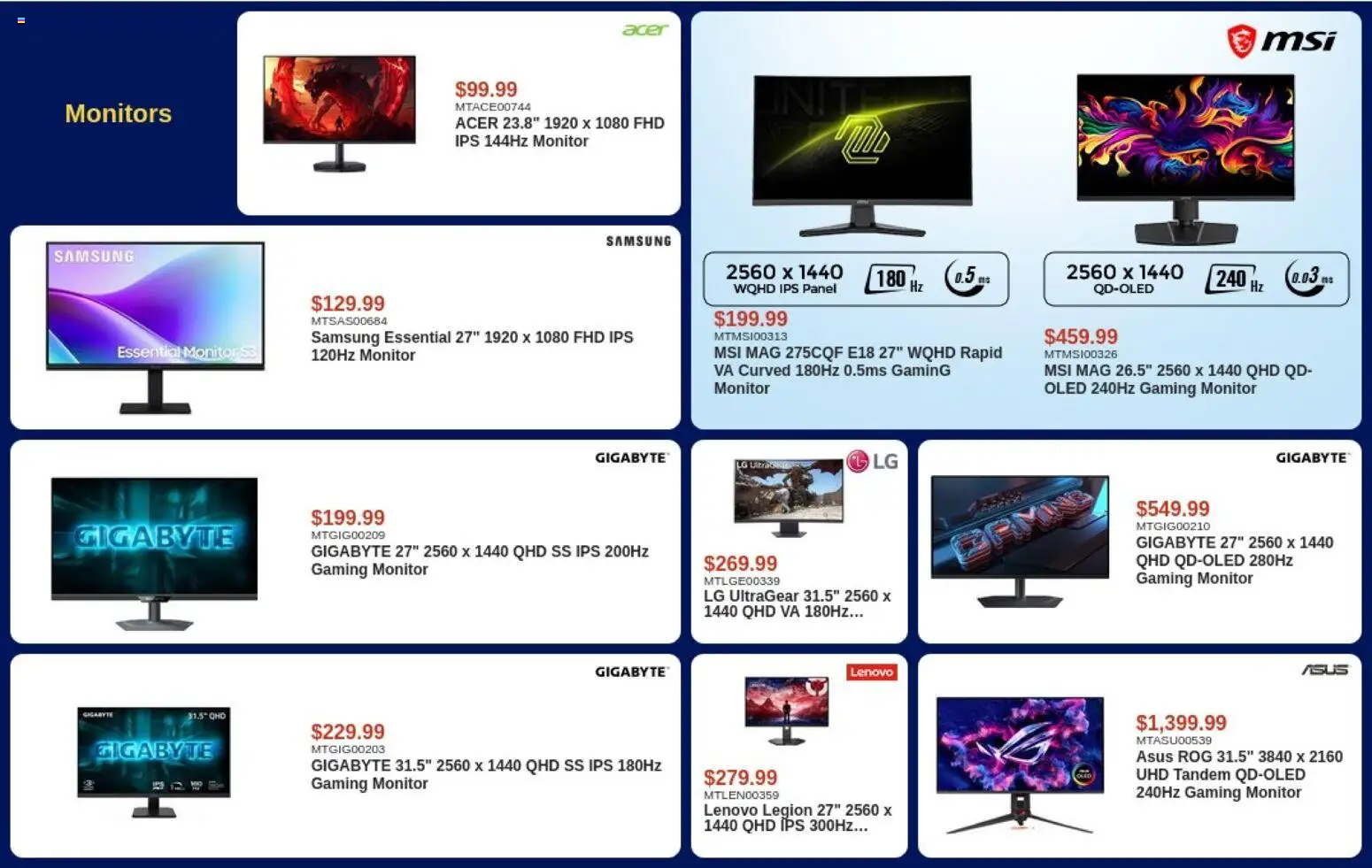 Canada Computers flyer valid from Sep 22, 2026 | Page: 4 | Products: Monitor