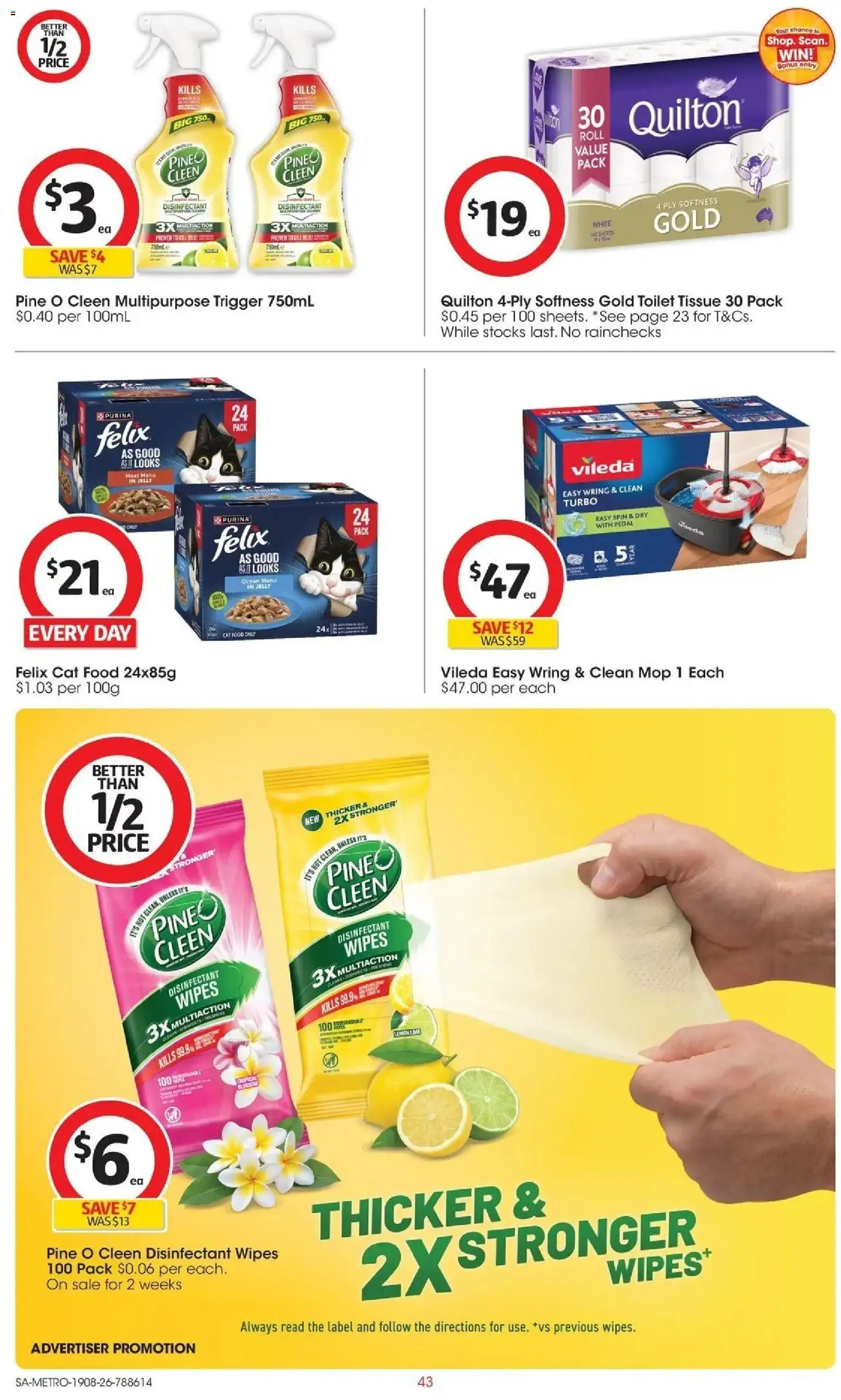 ﻿Coles catalogue valid from 19/08/2026 > Online Australia | Page: 43 | Products: Food, Mop, Lemon, Multipurpose