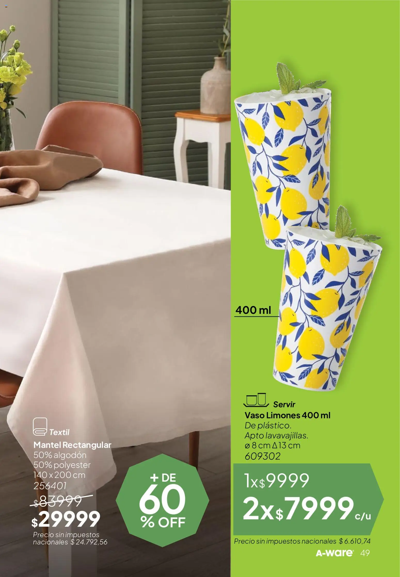Tupperware Folleto │ válido desde el 04/08/2026 | Página: 51 | Productos: Algodón, Mantel