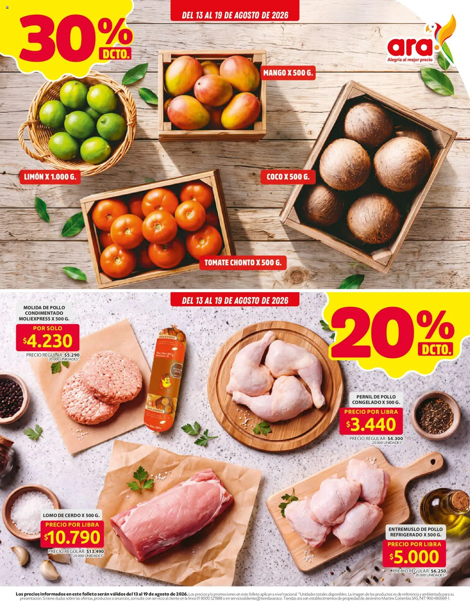 Ara revista - valida desde el 13/08/2026 | Página: 3 | Productos: Pollo, Pollo congelado, Pollo refrigerado, Mango