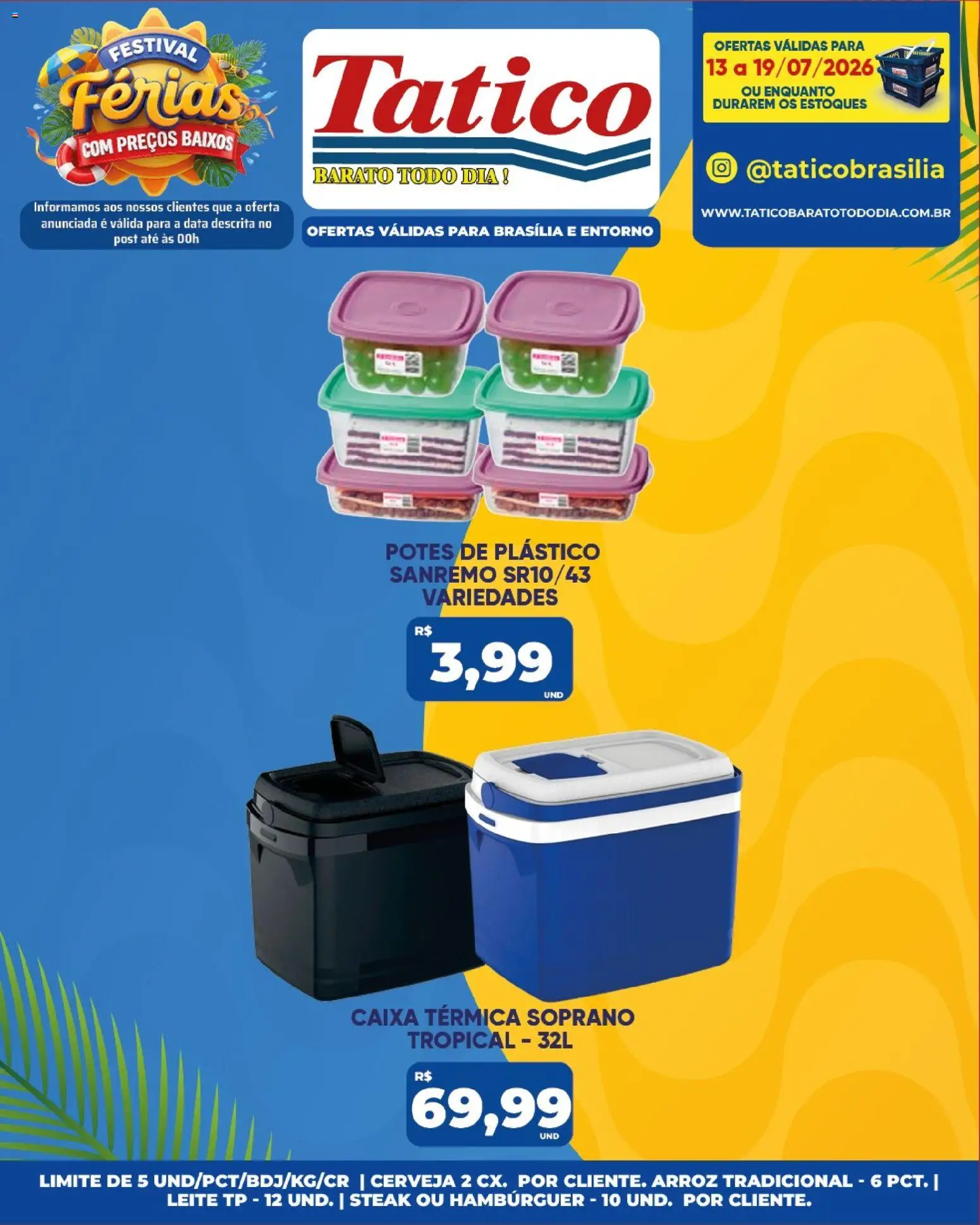 Tatico Folheto - válido de 18/07/2026 | Página: 60 | Produtos: Caixa térmica, Caixa, Cerveja, Potes