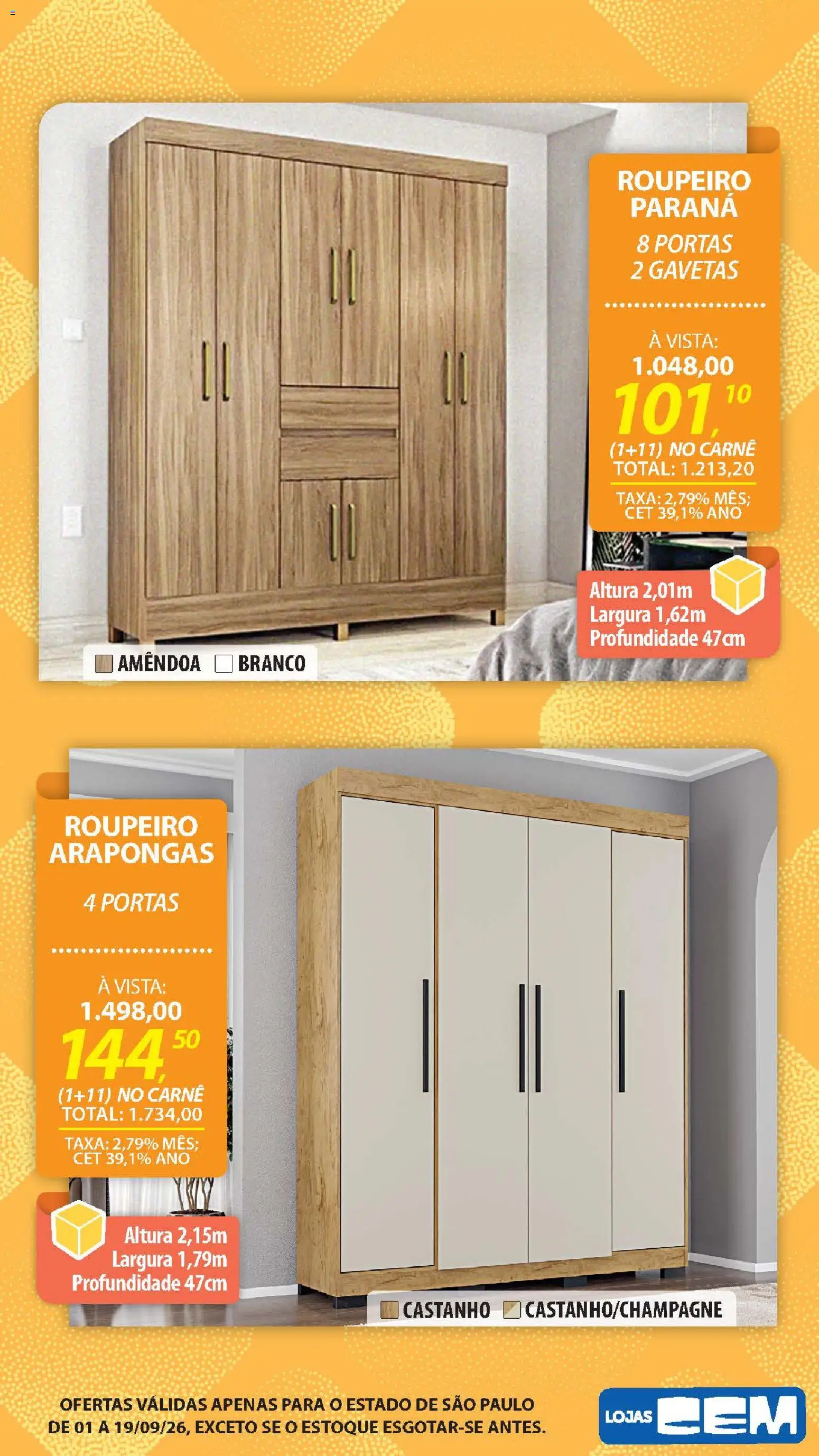 Lojas Cem Folheto - válido de 01/09/2026 | Página: 16 | Produtos: Portas, Carne