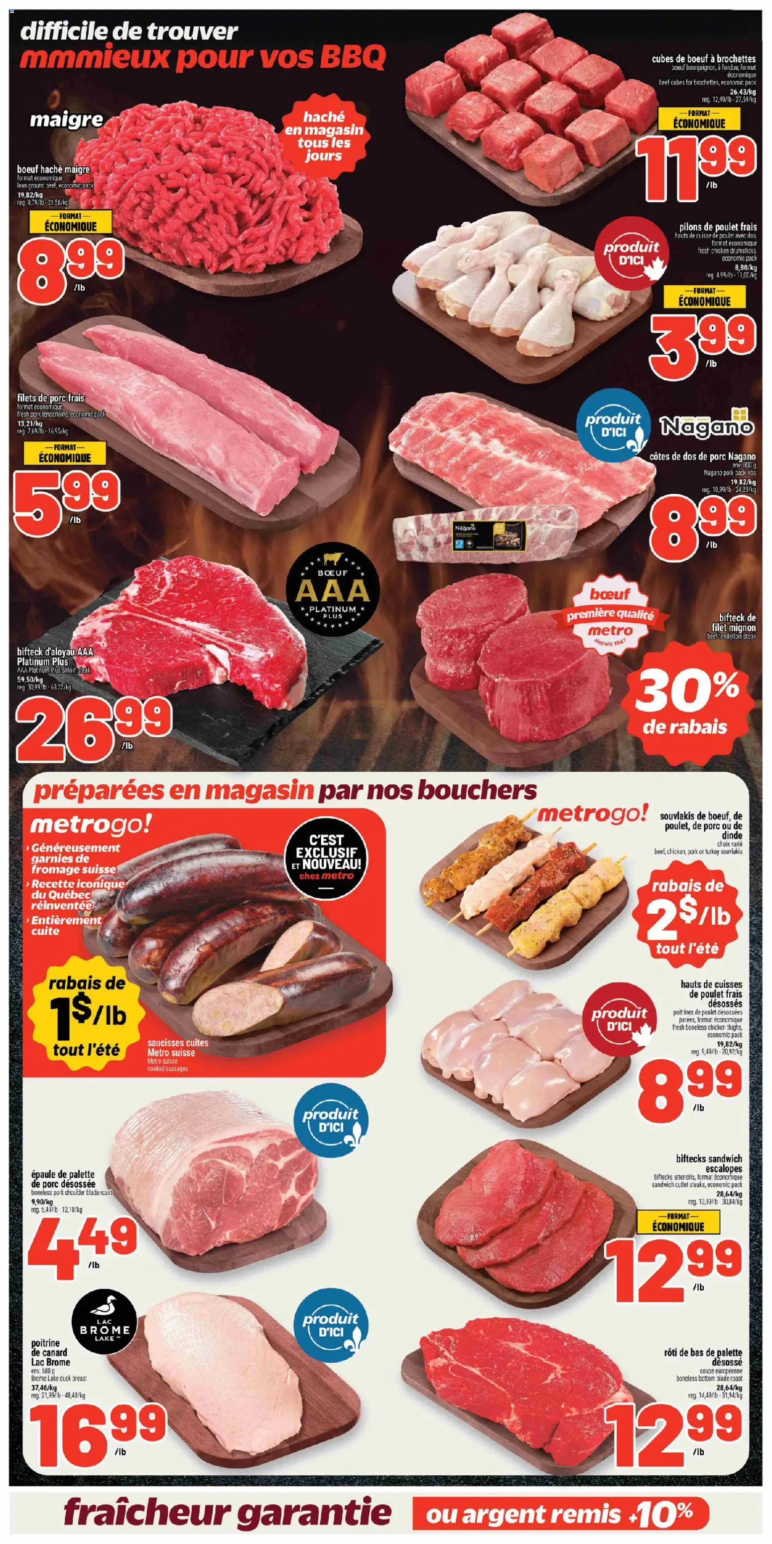 Metro flyer valid from Jul 9, 2026 | Page: 9 | Products: Beef, Turkey, Chicken, Pork