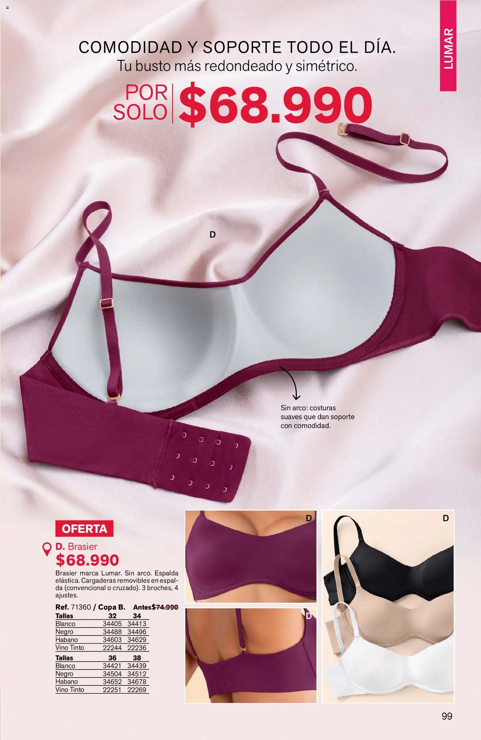 Leonisa revista - valida desde el 04.06.2026 | Página: 99 | Productos: Brazo de reina, Brasier, Vino