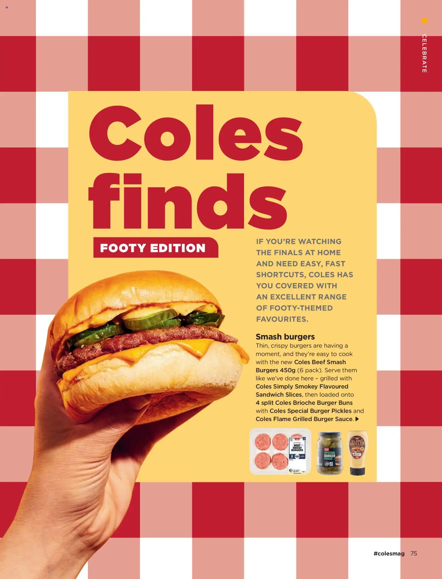 Coles catalogue - valid from 01/09/2026 | Page: 75 | Products: Brioche, Cheese, Burgers, Beef