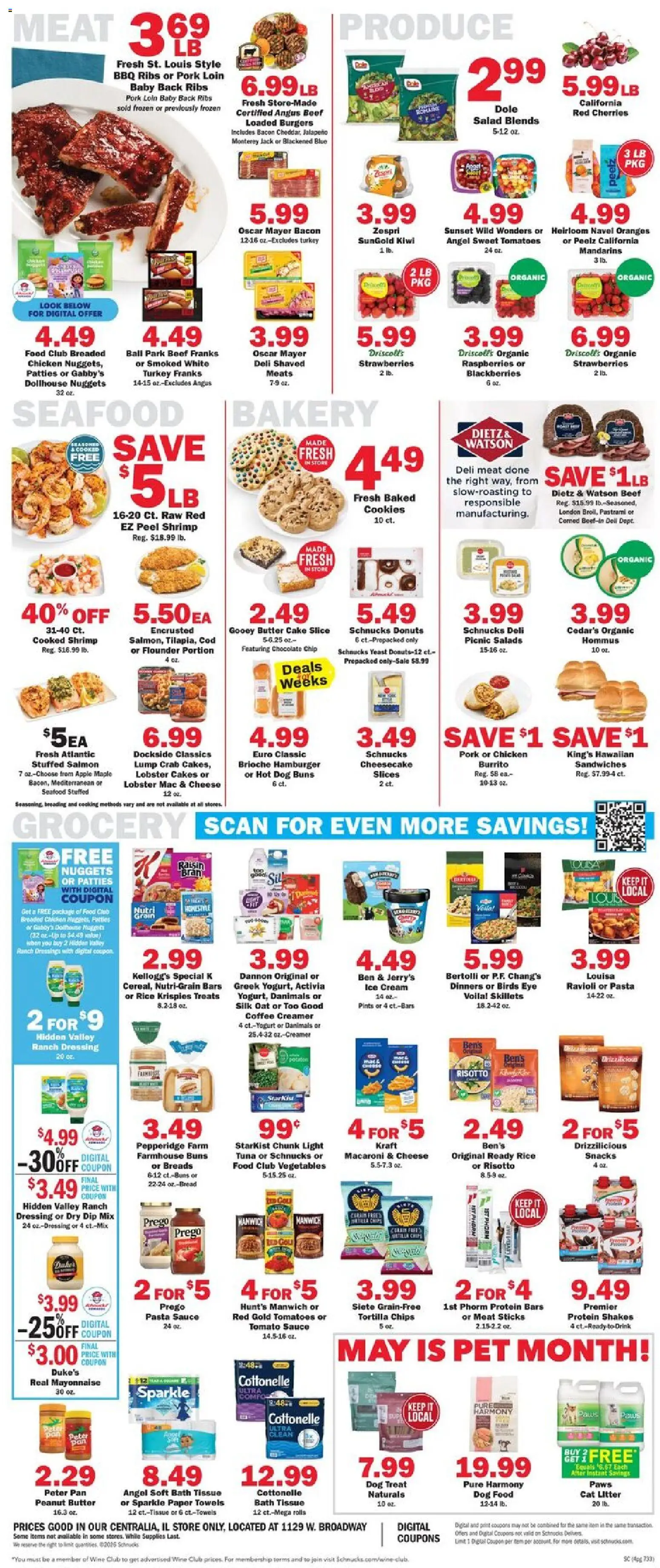Schnucks Weekly Print Ad - IL - valid from 13.05.2026 | Page: 4 | Products: Cherries, Mandarins, Coffee, Sauce