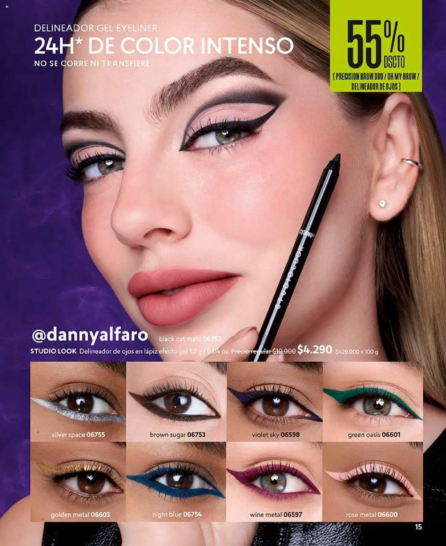 Catálogo CyZone Campaña 15 │ válido desde el 06.09.2026 | Página: 15 | Productos: Mate, Delineador de ojos, Delineador