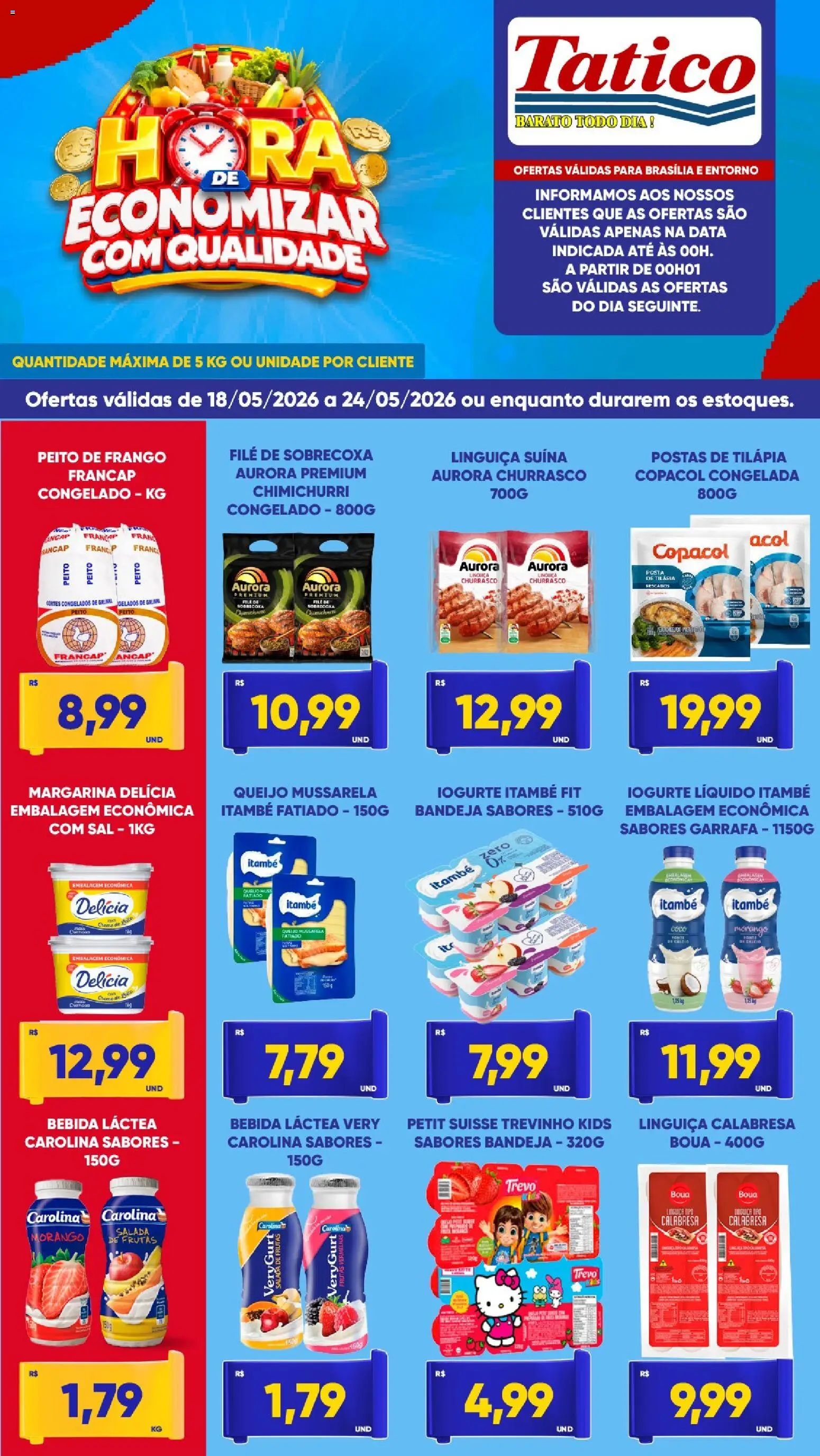 Tatico Folheto - válido de 18.05.2026 | Página: 1 | Produtos: Bandeja, Sal, Frango, Peito de frango