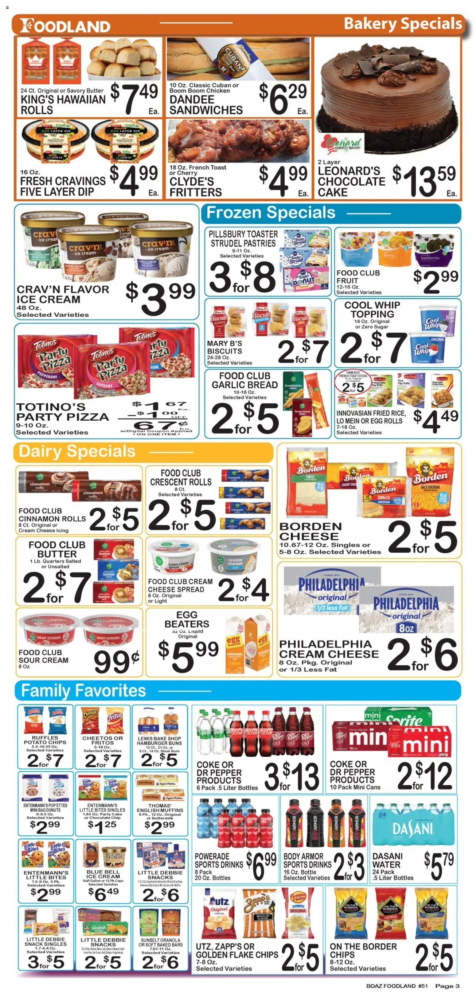 Foodland Weekly Ad - valid from 16.06.2026 | Page: 3 | Products: Chips, Ice cream, Sugar, Bag