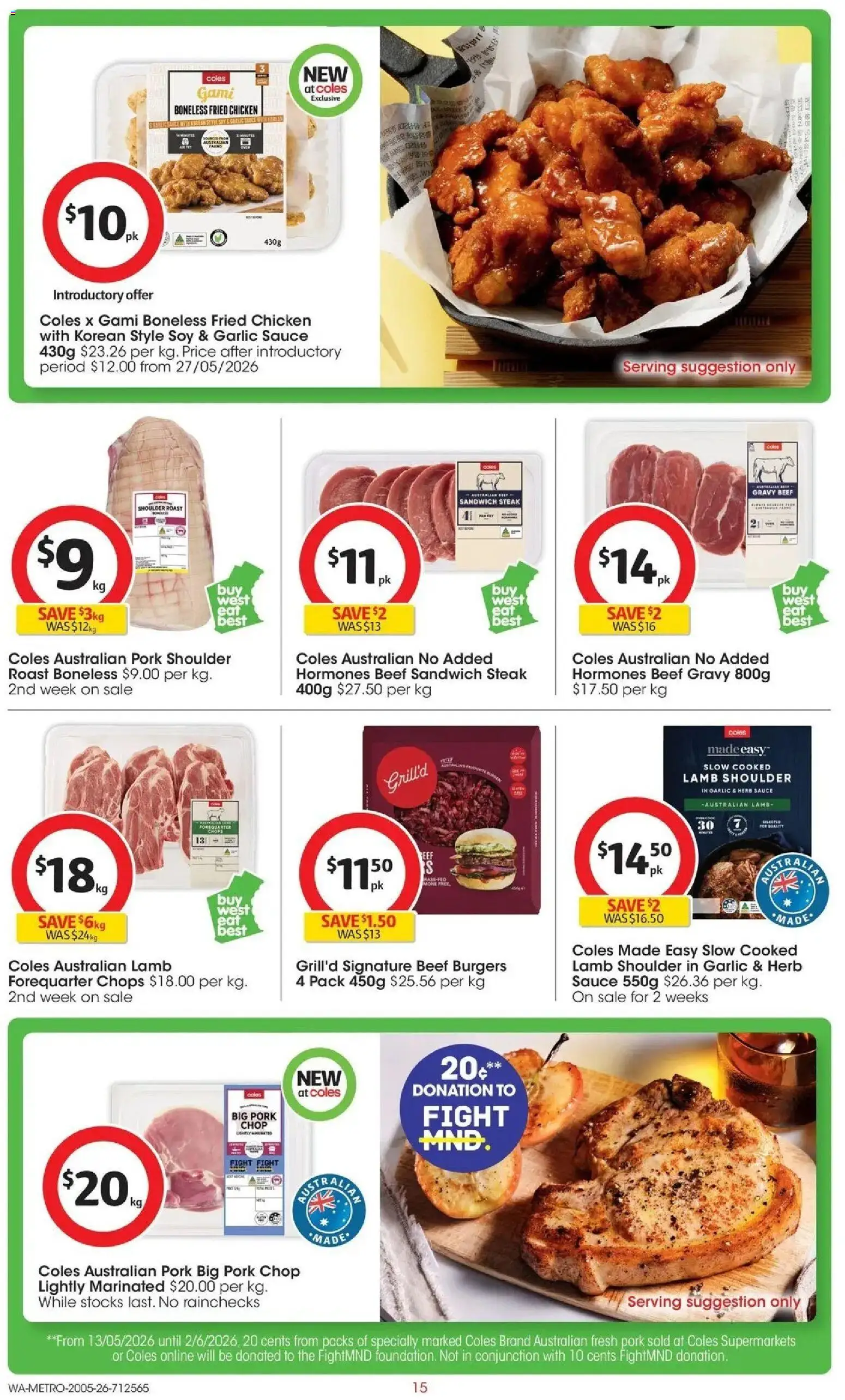 Coles catalogue - valid from 19.05.2026 | Page: 15 | Products: Herb, Chicken, Pork, Garlic