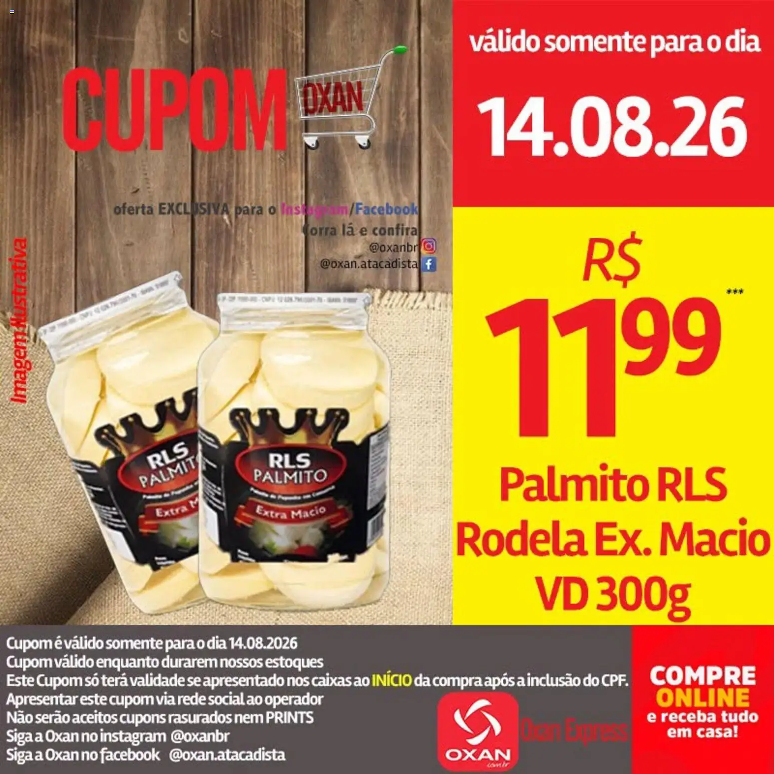 Oxan Atacadista Folheto - válido de 14/08/2026 | Página: 10 | Produtos: Palmito