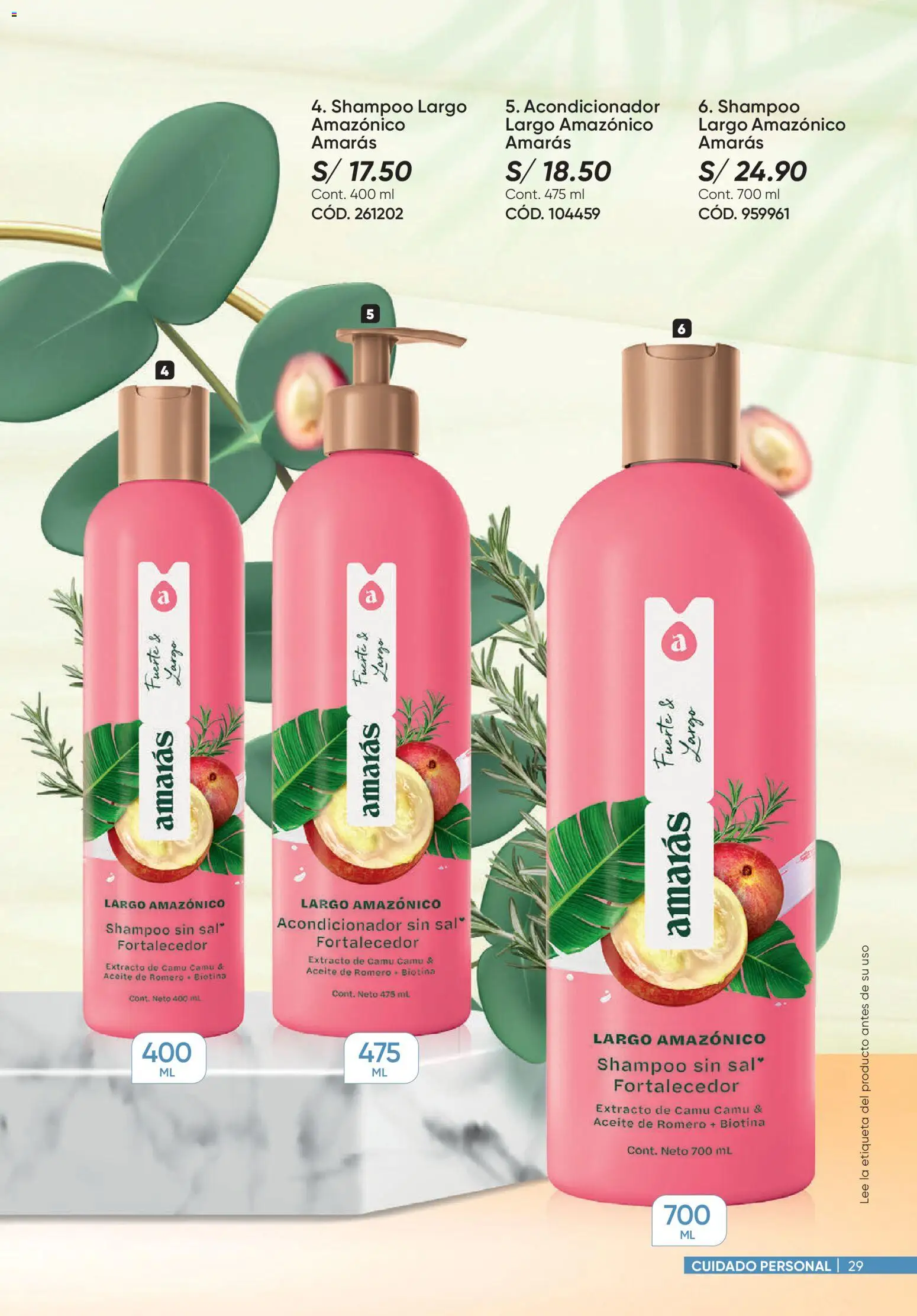 Catálogo Azzorti válido desde 31/08/2026 | Página: 29 | Productos: Shampoo, Acondicionador, Sal, Aceite