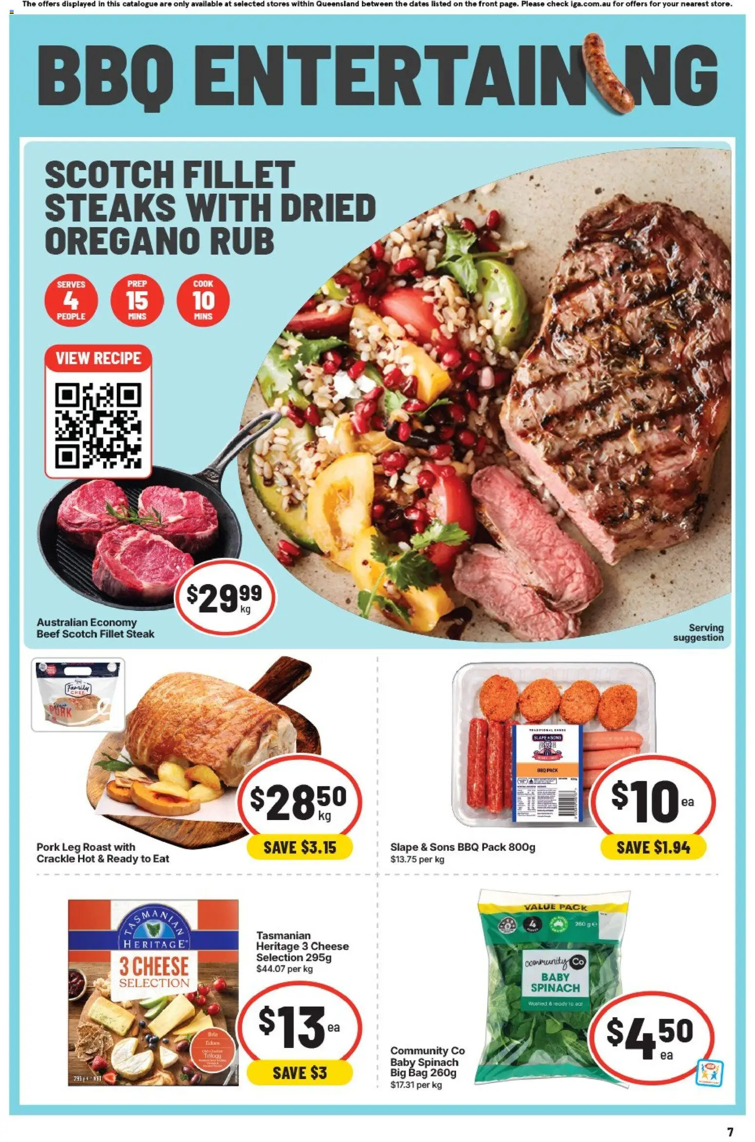 IGA catalogue - valid from 26/08/2026 | Page: 7 | Products: Cheese, Oregano, Steak, Fillet