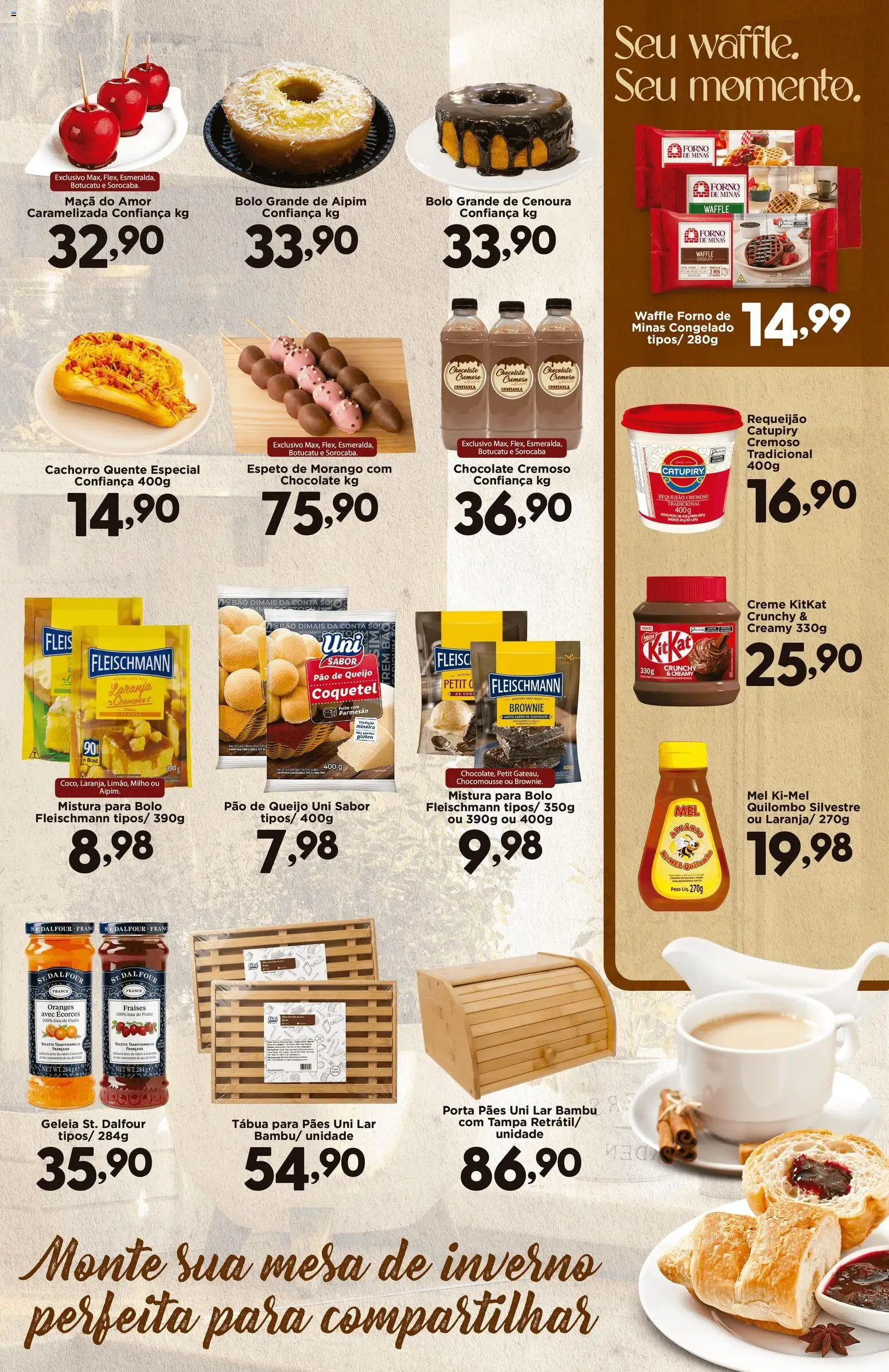Confiança Folheto - válido de 22/06/2026 | Página: 3 | Produtos: Chocolate, Geleia, Bolo, Tábua
