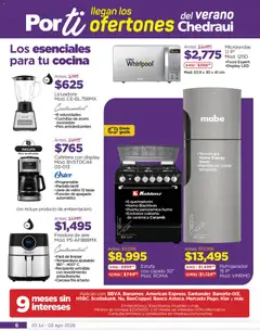 Vista previa de Chedraui folleto, nuevo folleto de la tienda, válido en México a partir del 20/07/2026 | Página: 6 | Productos: Refrigerador, Horno, Freidora de aire, Cocina