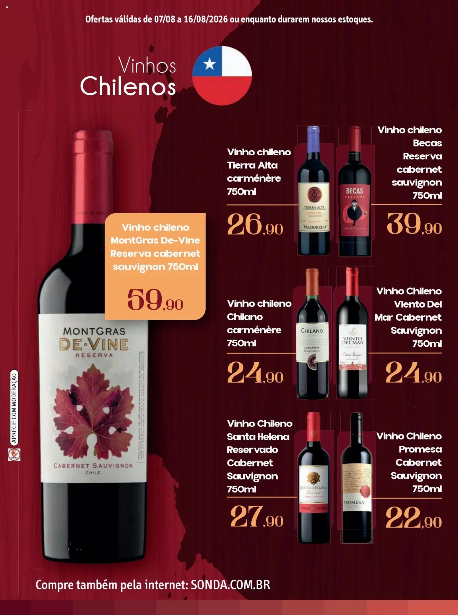 Sonda Folheto - válido de 07/08/2026 | Página: 6 | Produtos: Vinho